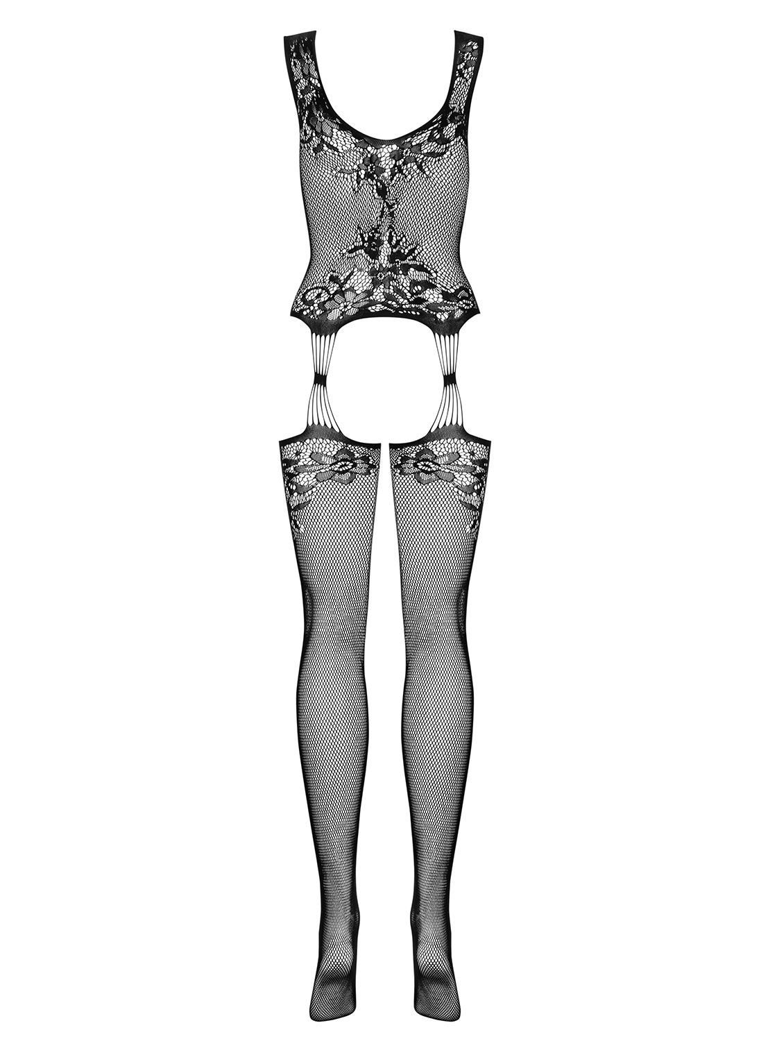 Floraler Netz-Bodystocking