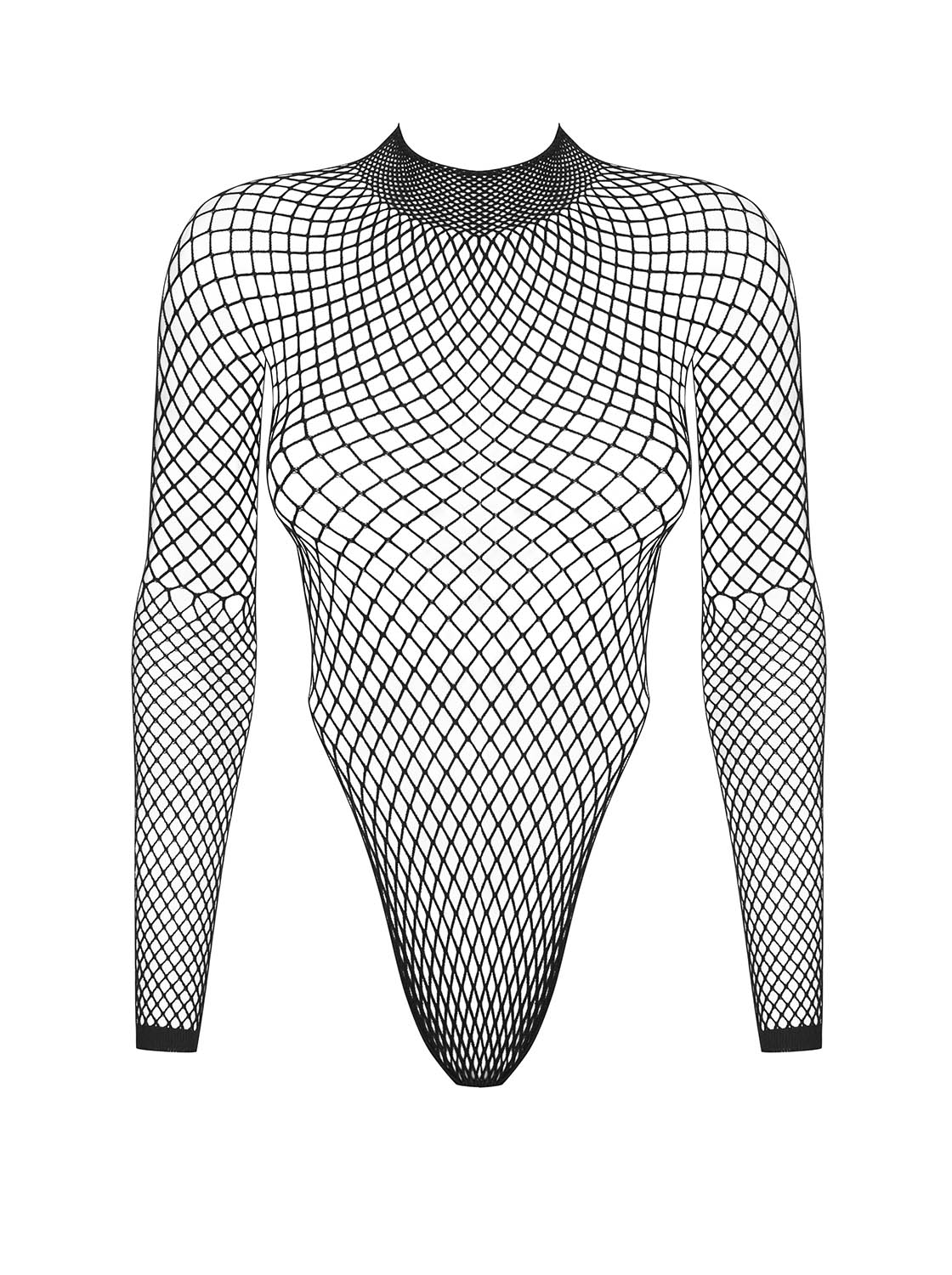 Rückenfreier Netz-Body in schwarz