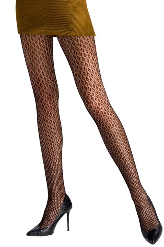 Nylonstrumpfhose mit Karomuster