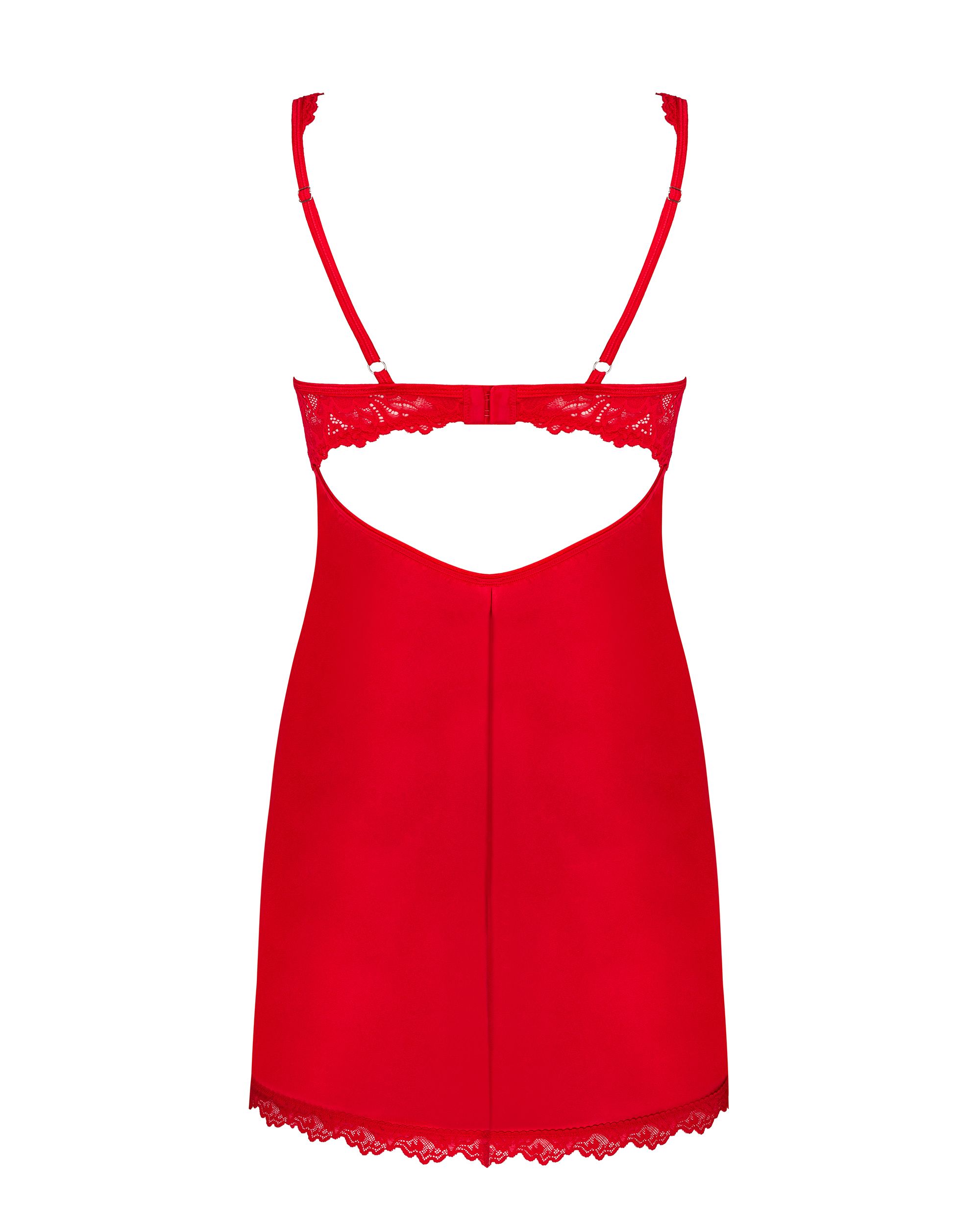 Rotes Negligee mit Spitze