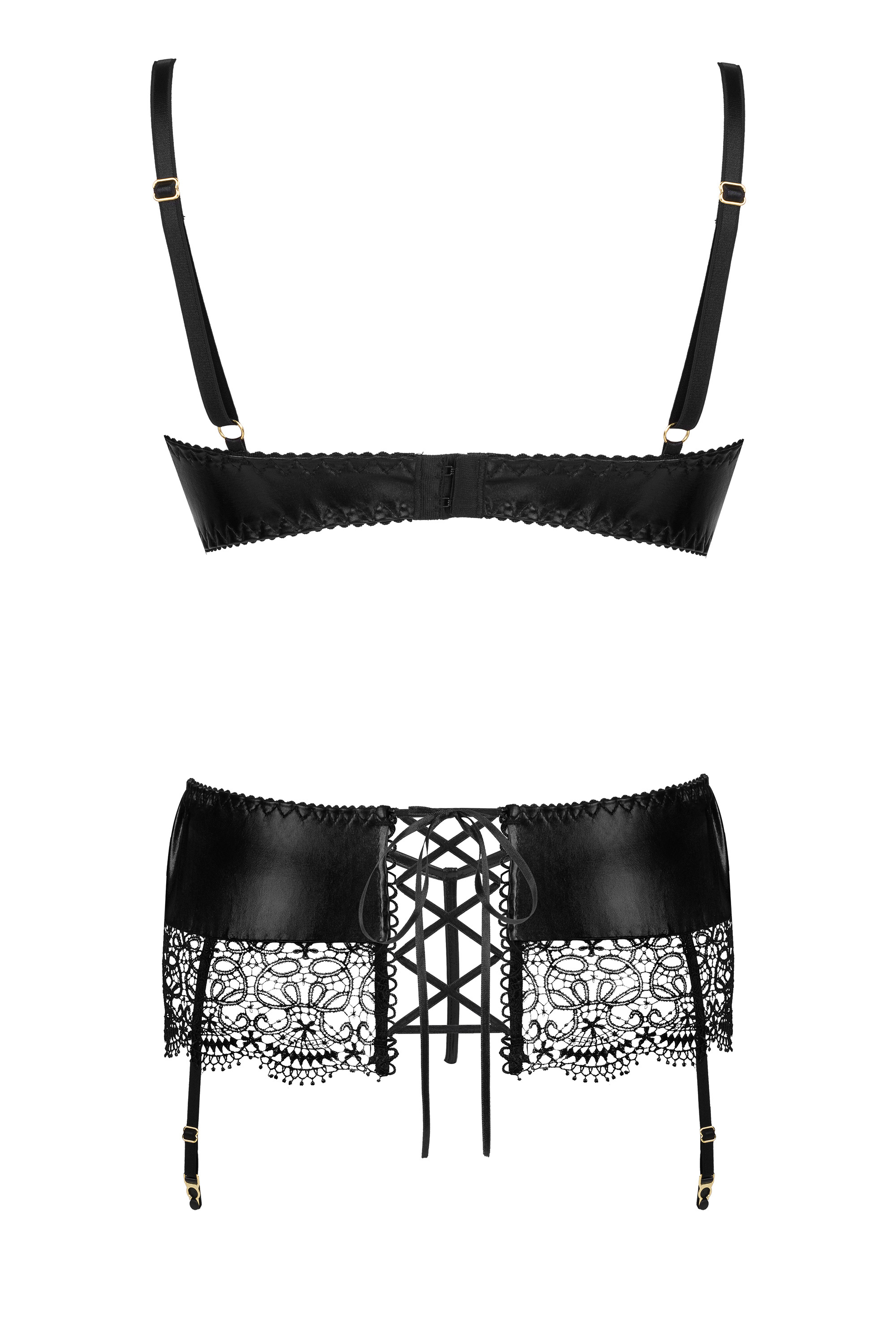 Straps-Set Adelia im Latex-Look