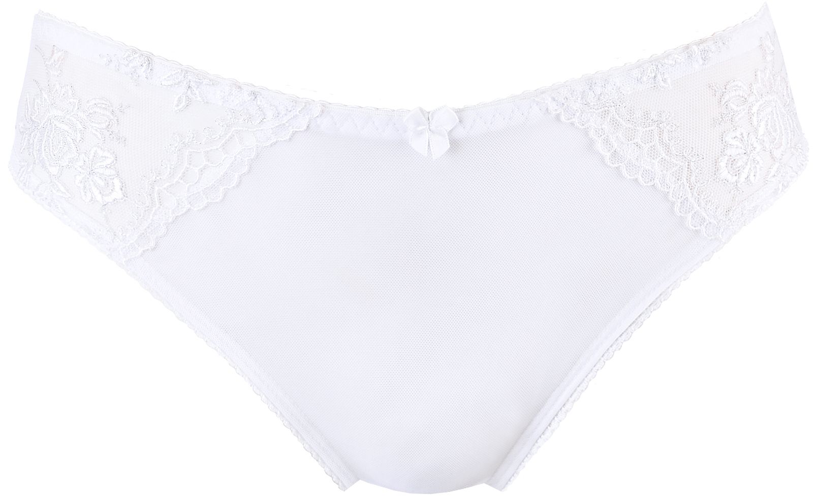 Weißer Slip mit Spitze