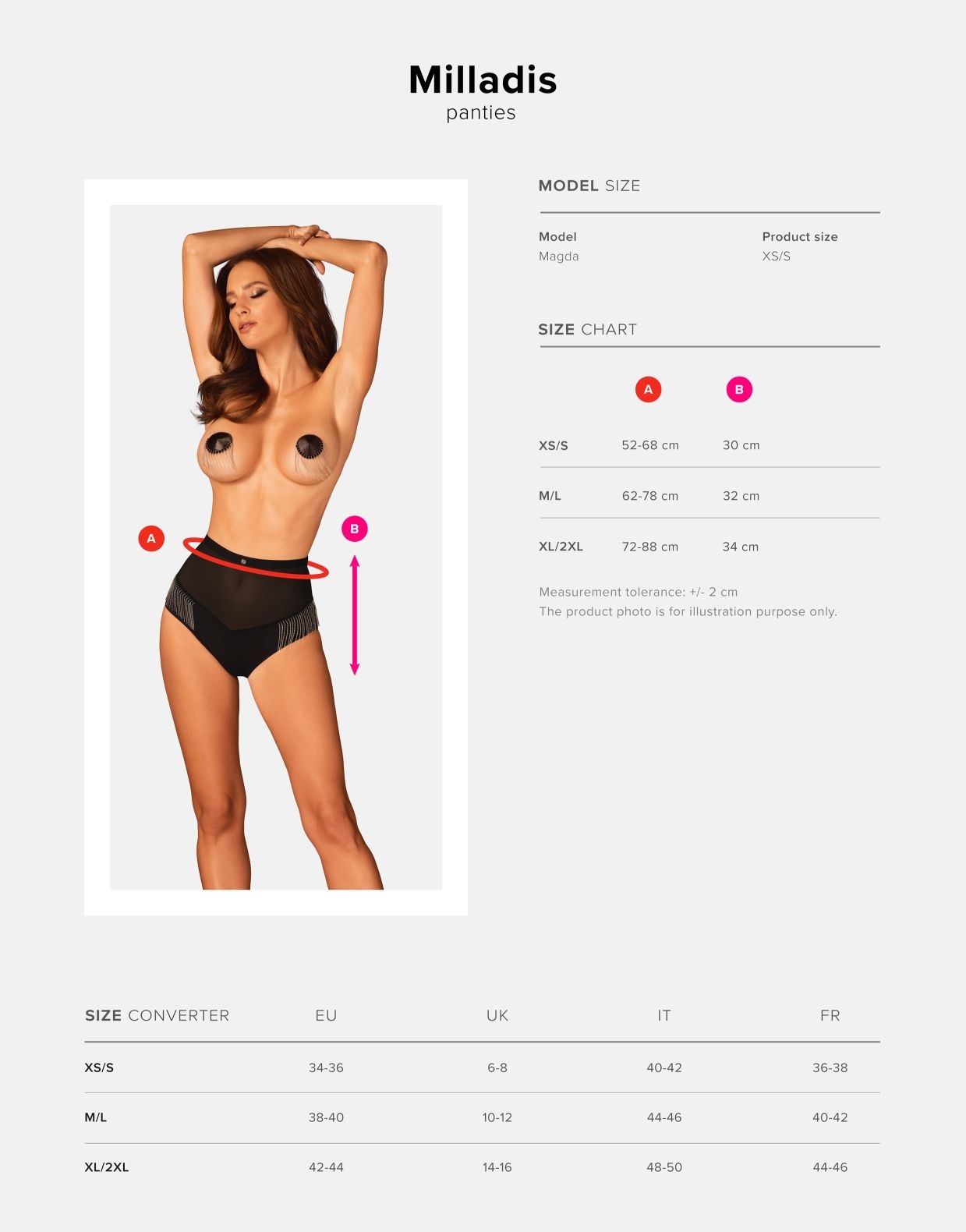 Panty Milladis mit Metallfransen