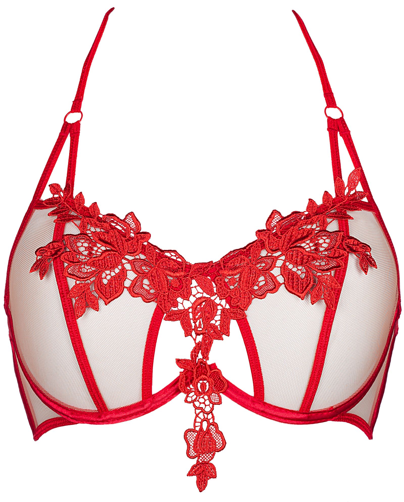 Neckholder-BH in rot