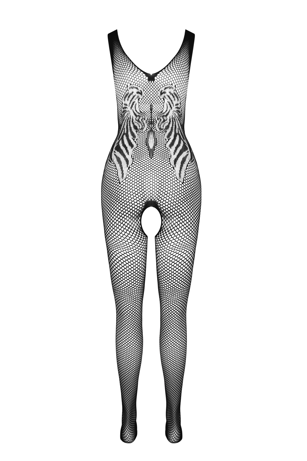Schwarzer Ouvert-Catsuit
