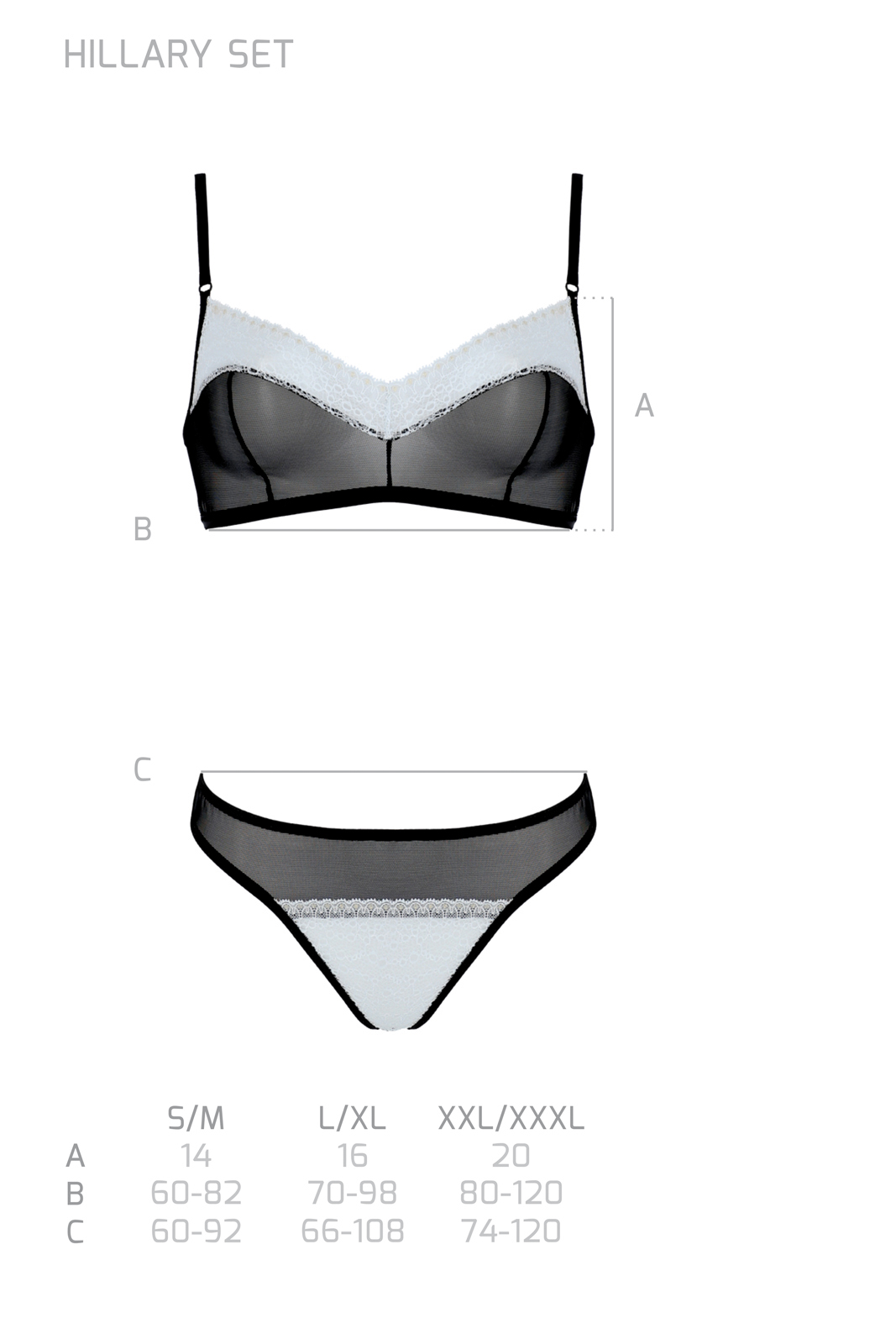 Transparentes Set Hillary