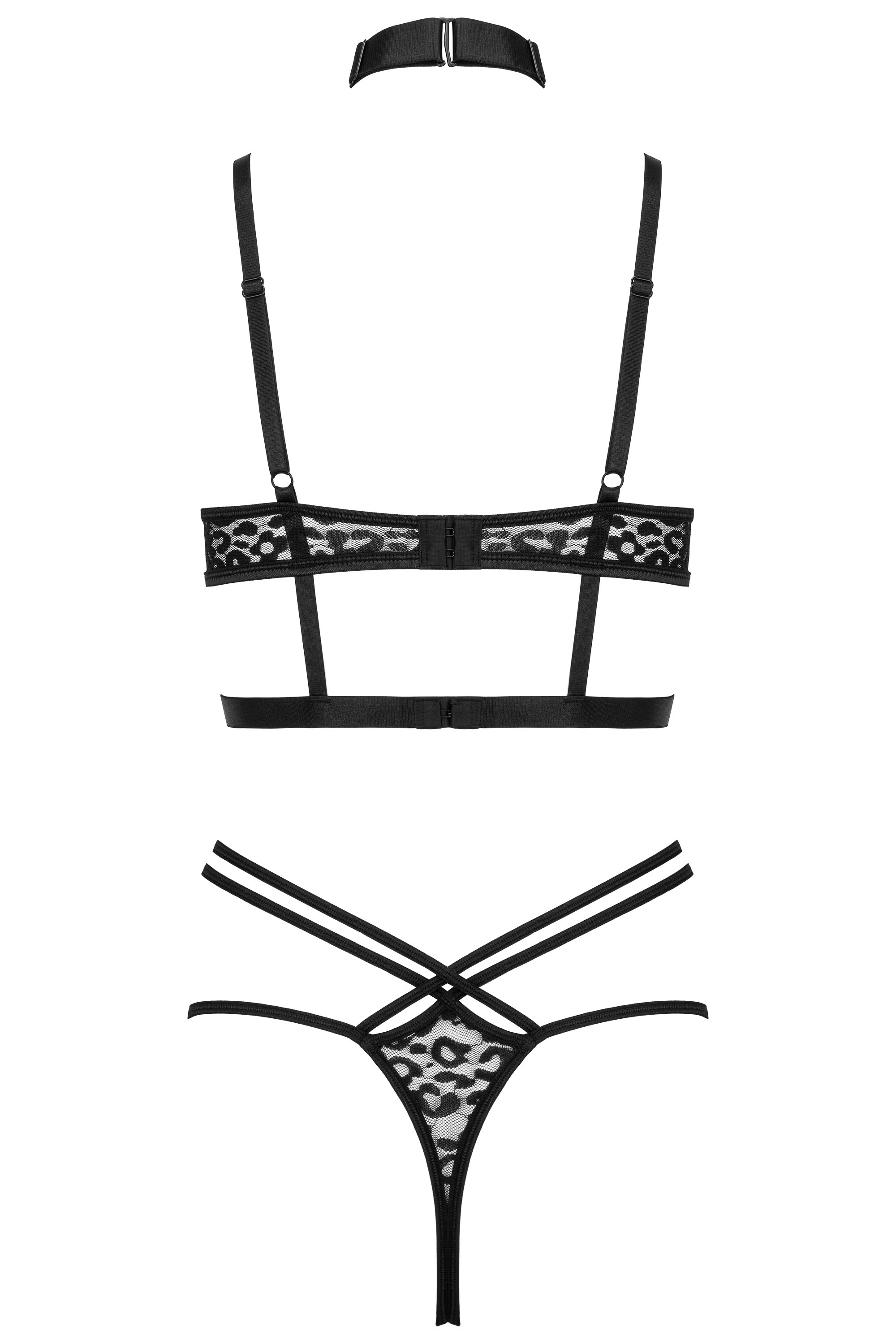 Zweiteiliges Riemen-Set mit Leo-Muster