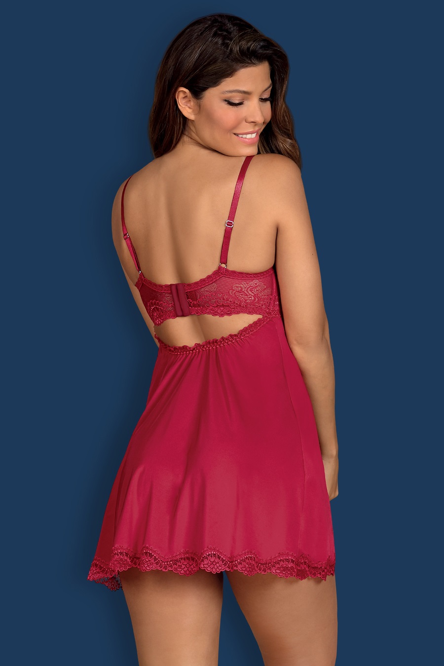 Weinrotes Babydoll Soraja