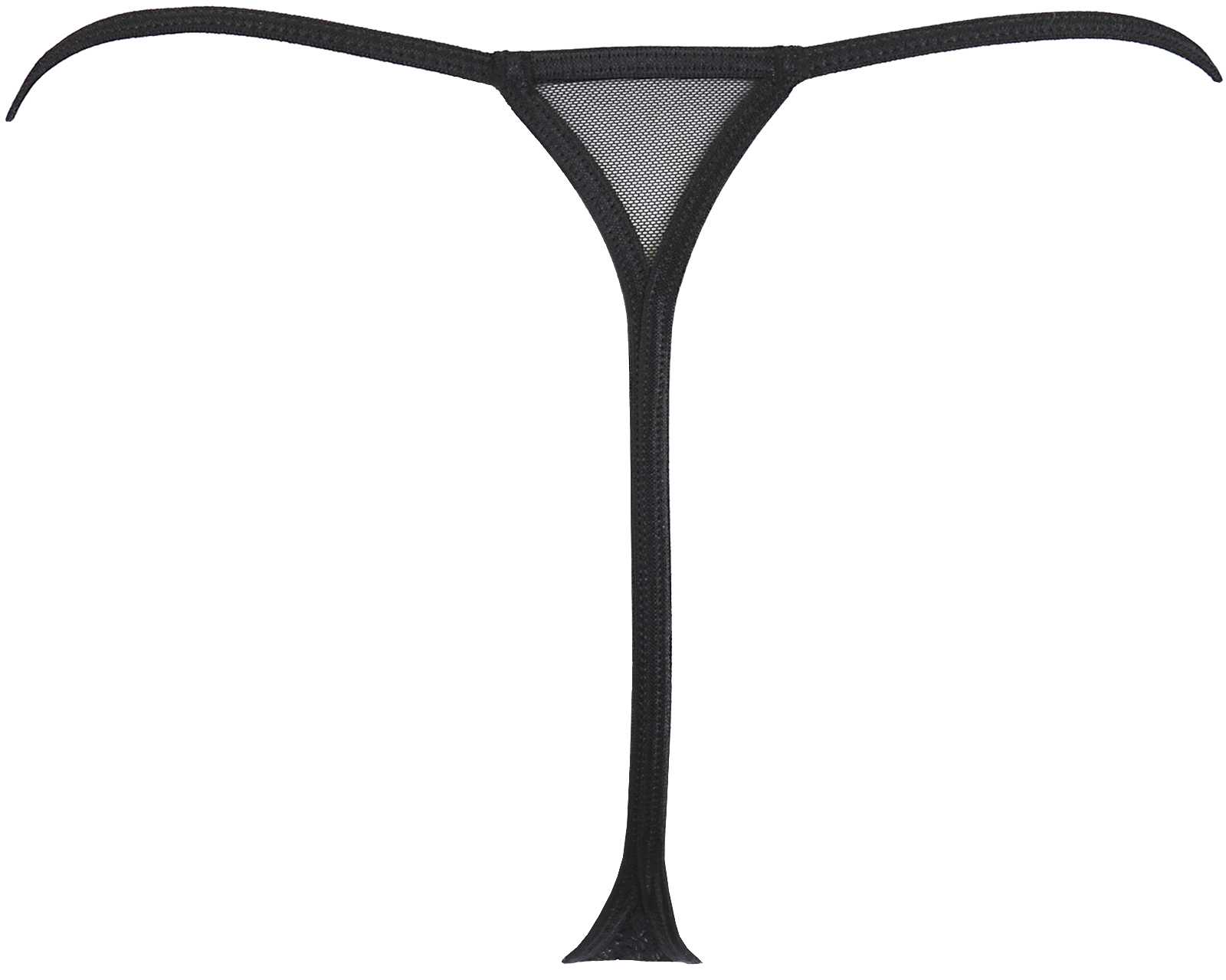 Spitzenstring in beige-schwarz
