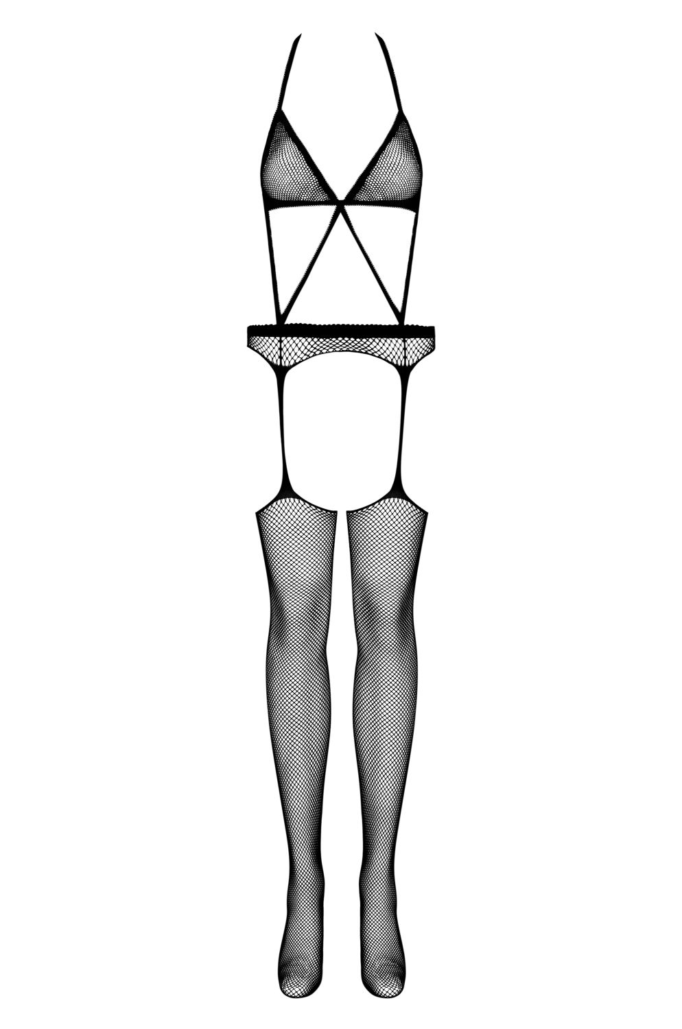 Netz-Catsuit rückenfrei