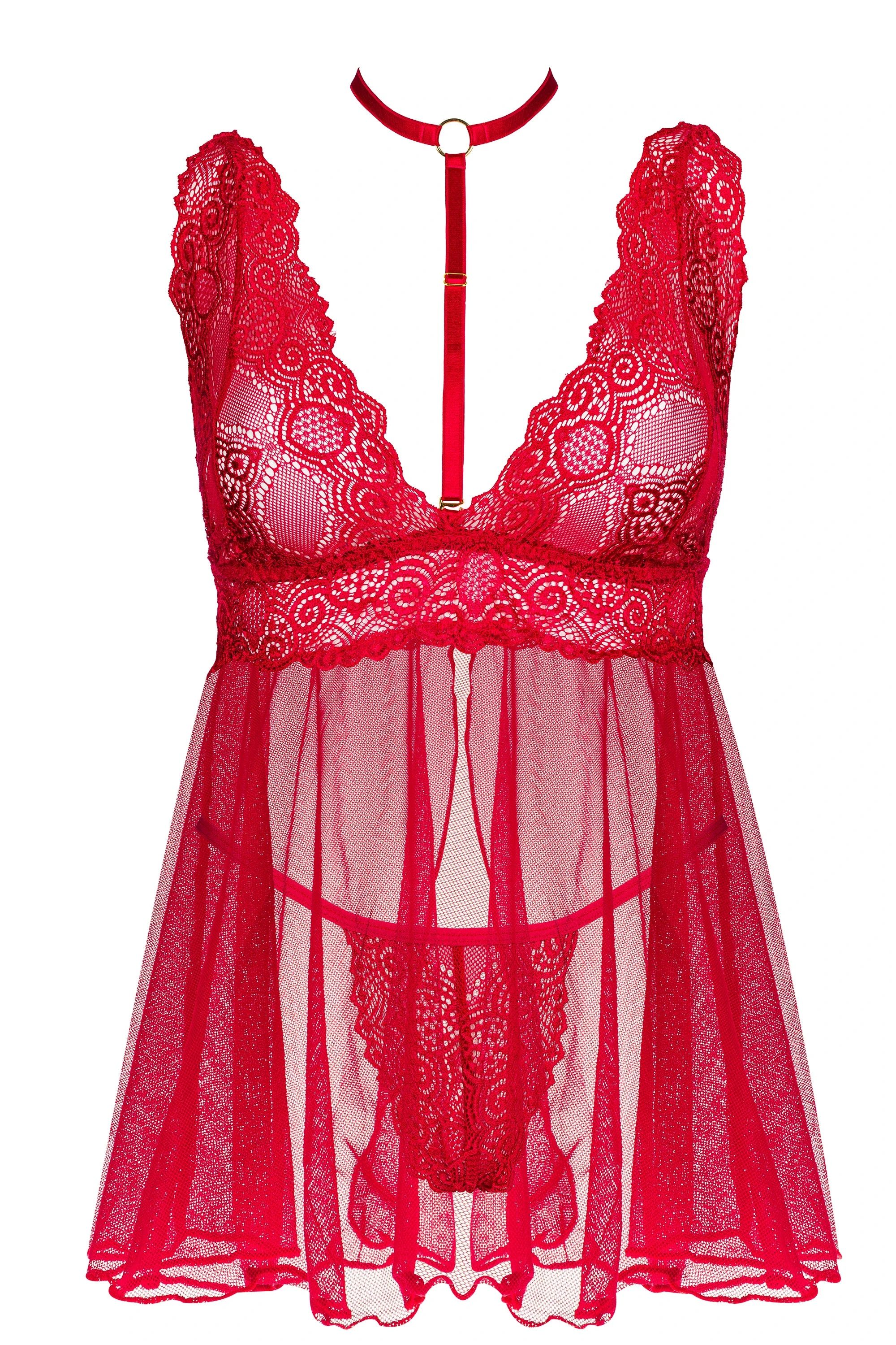 Babydoll Milana mit String und Choker