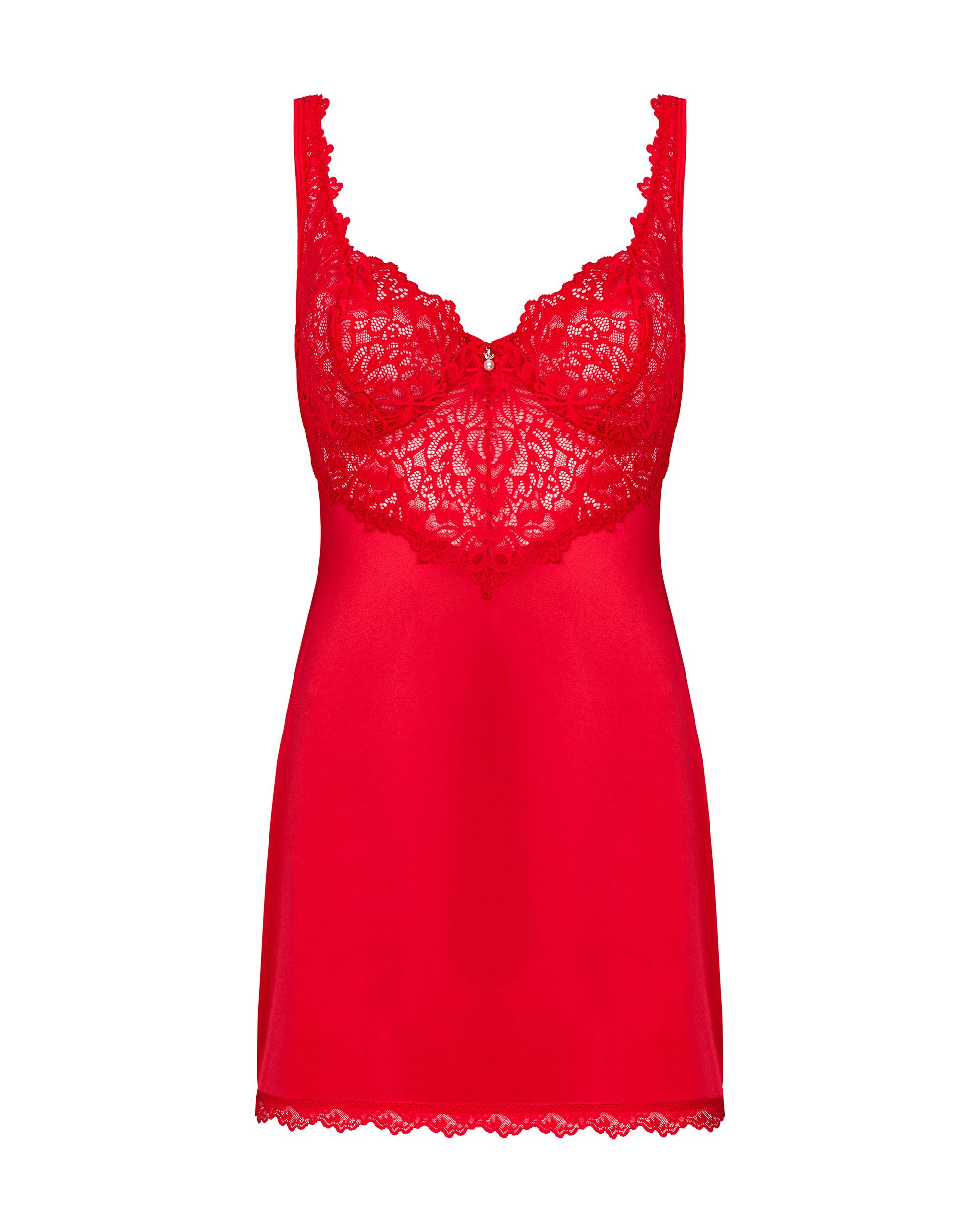 Rotes Negligee mit Spitze
