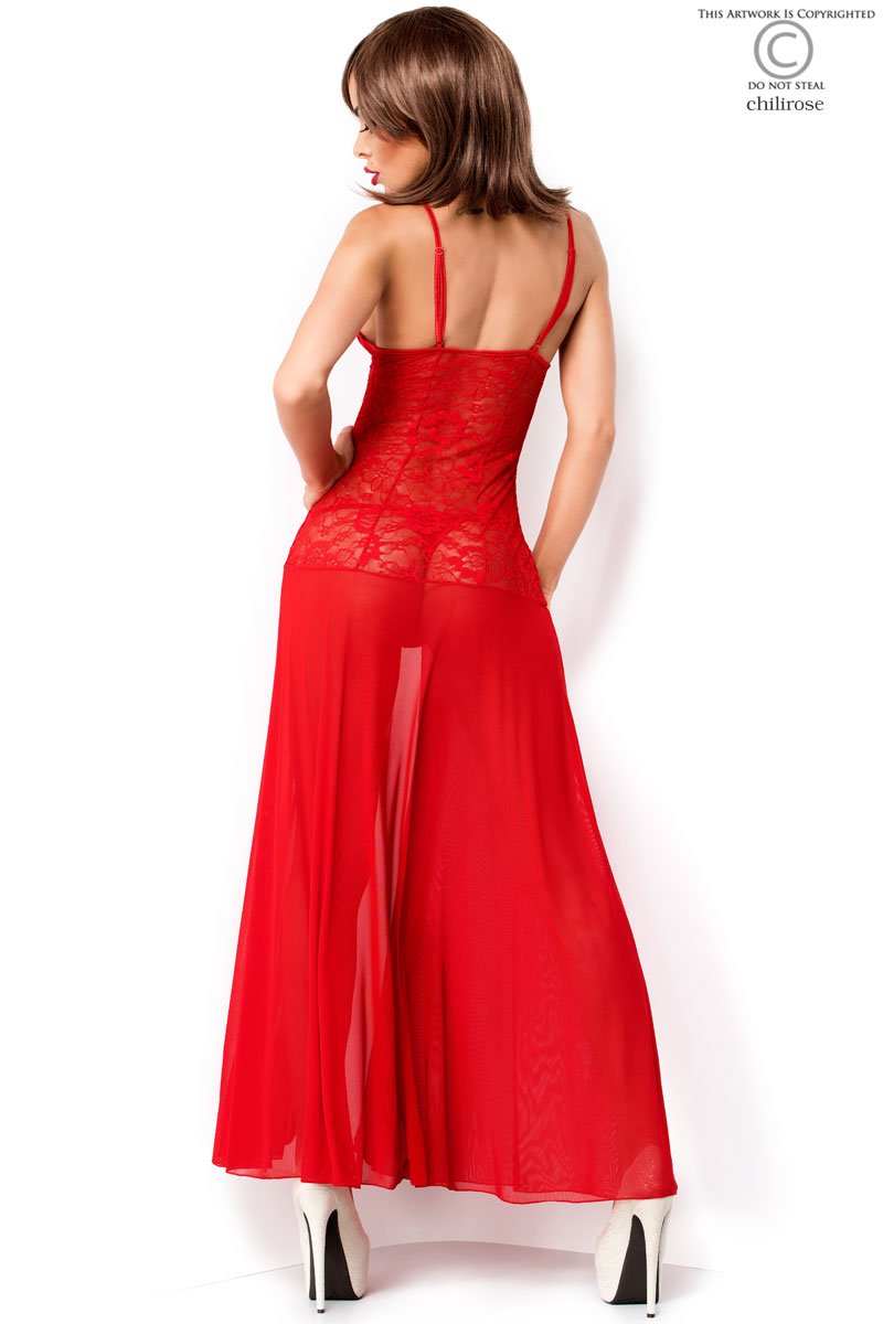 Langes rotes Babydoll
