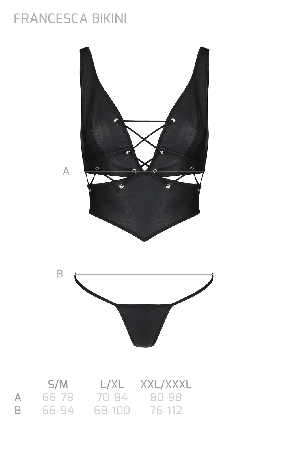 Schnür-Bustier Francesca mit String