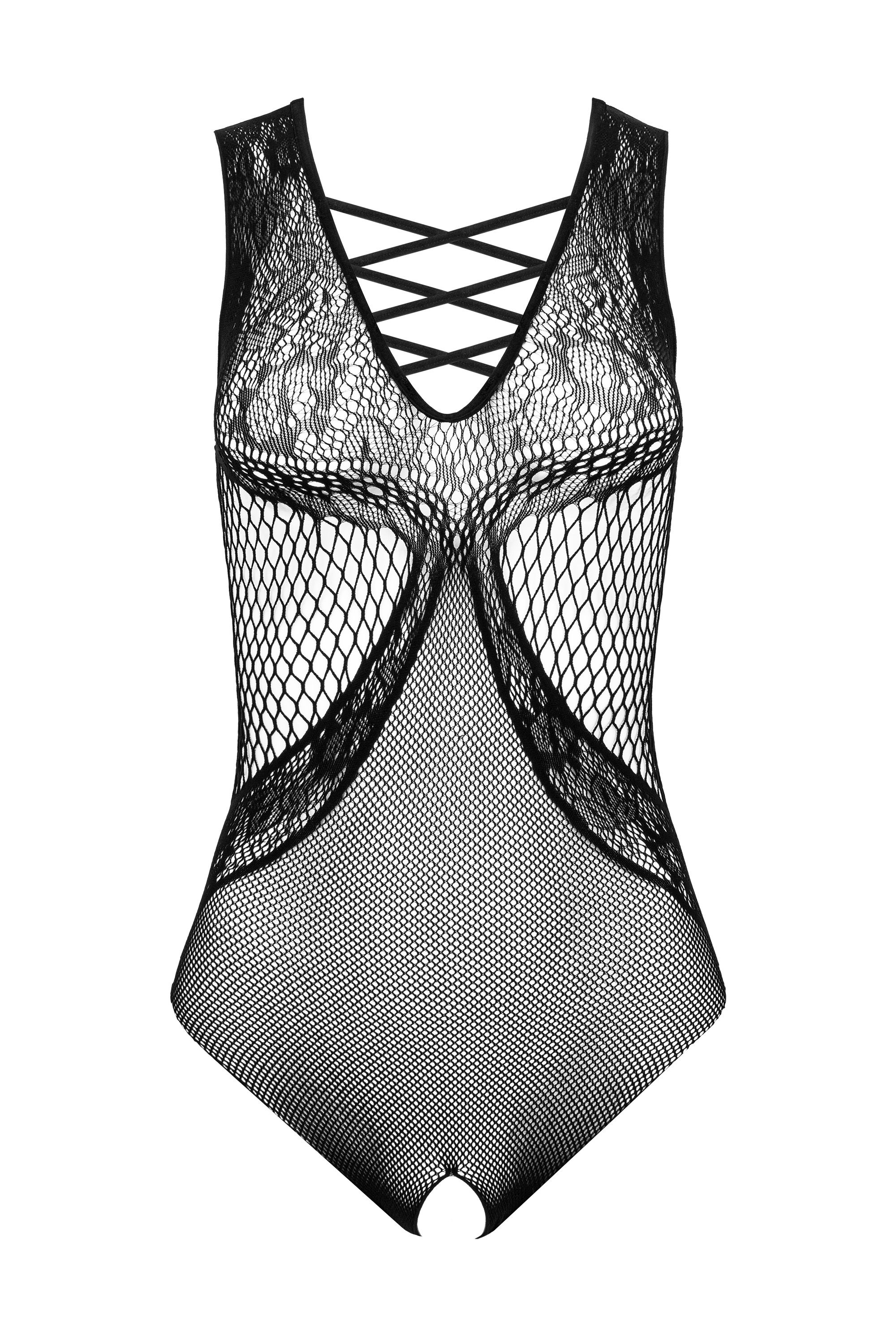 Ouvert-Body aus Netz hinten offen