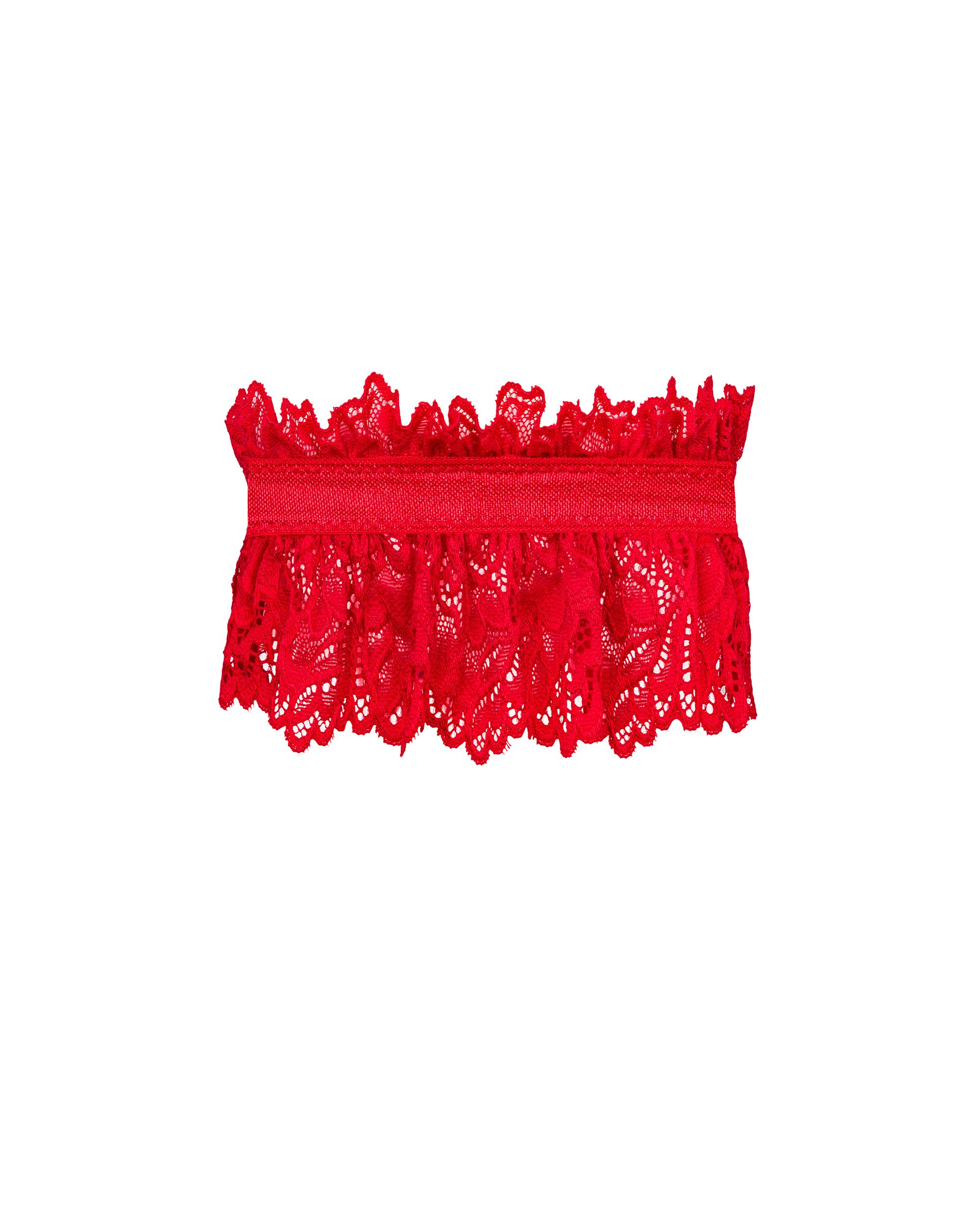 Strumpfband mit Perlenschmuck