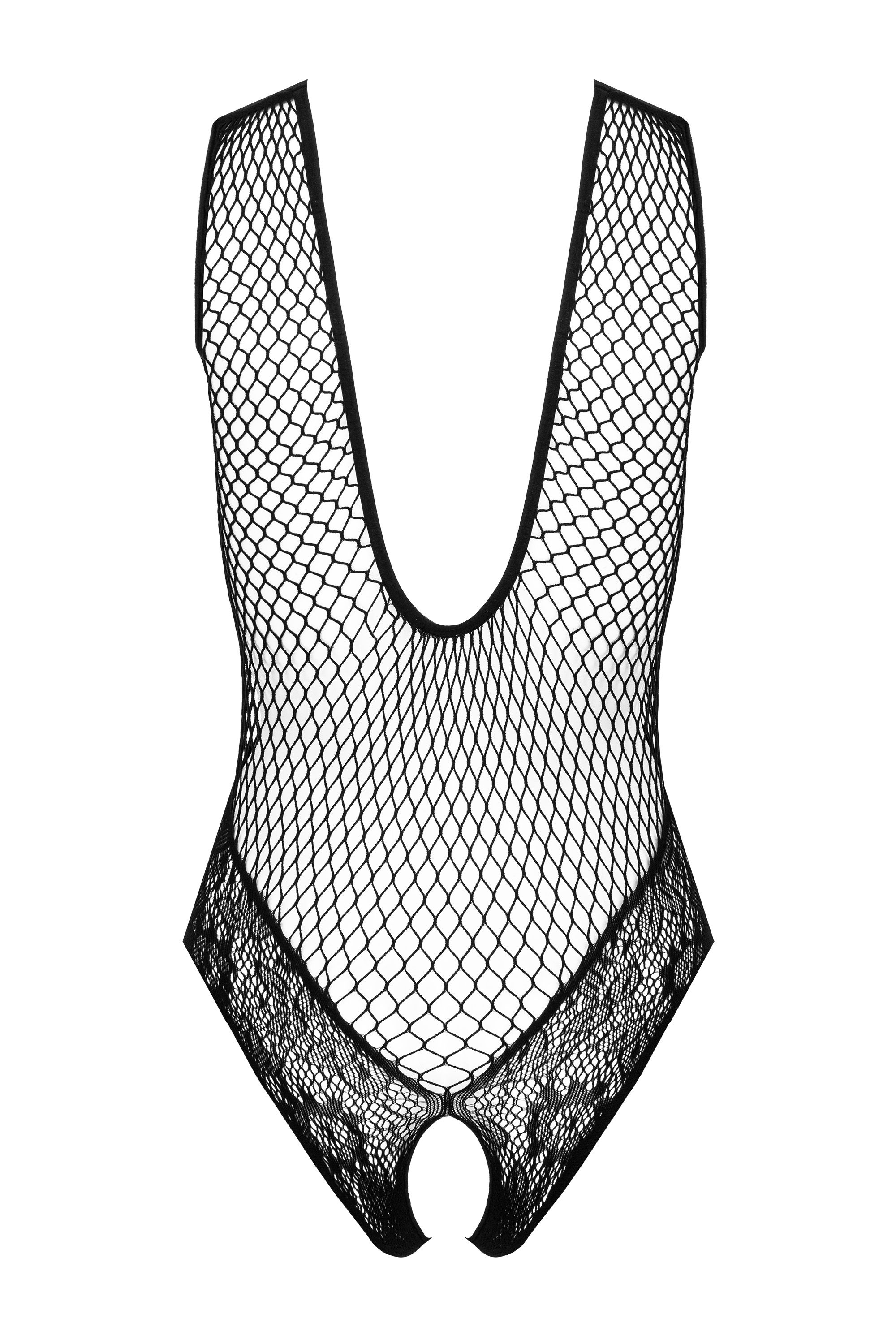 Ouvert-Body aus Netz hinten offen