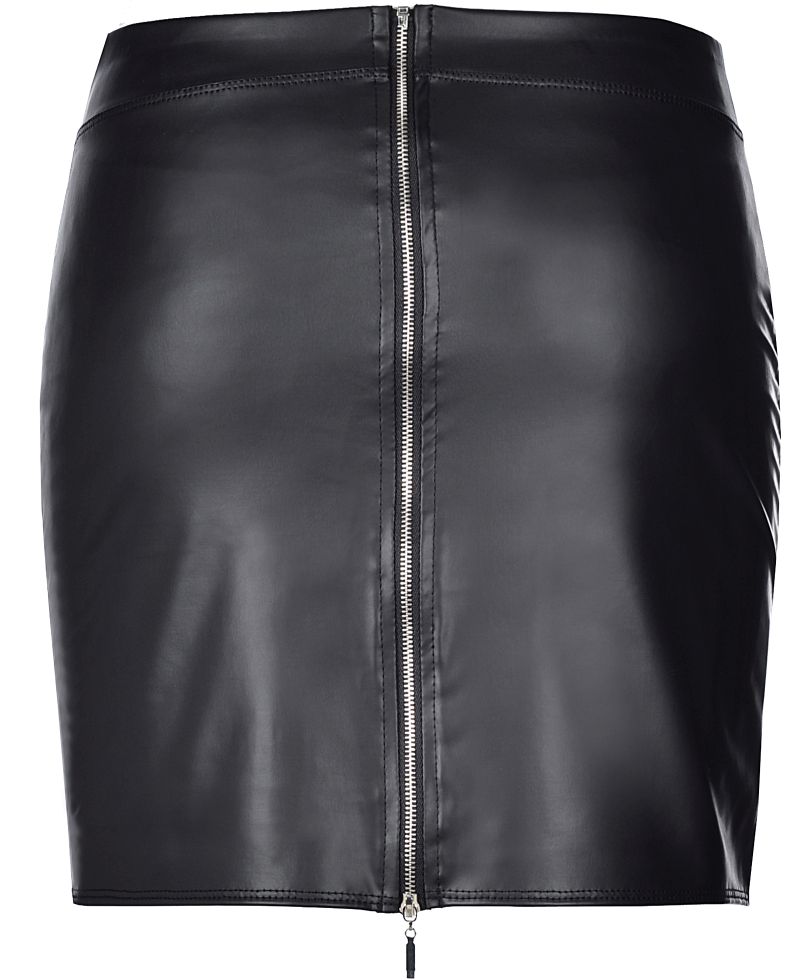 Schwarzer Rock im Latexlook