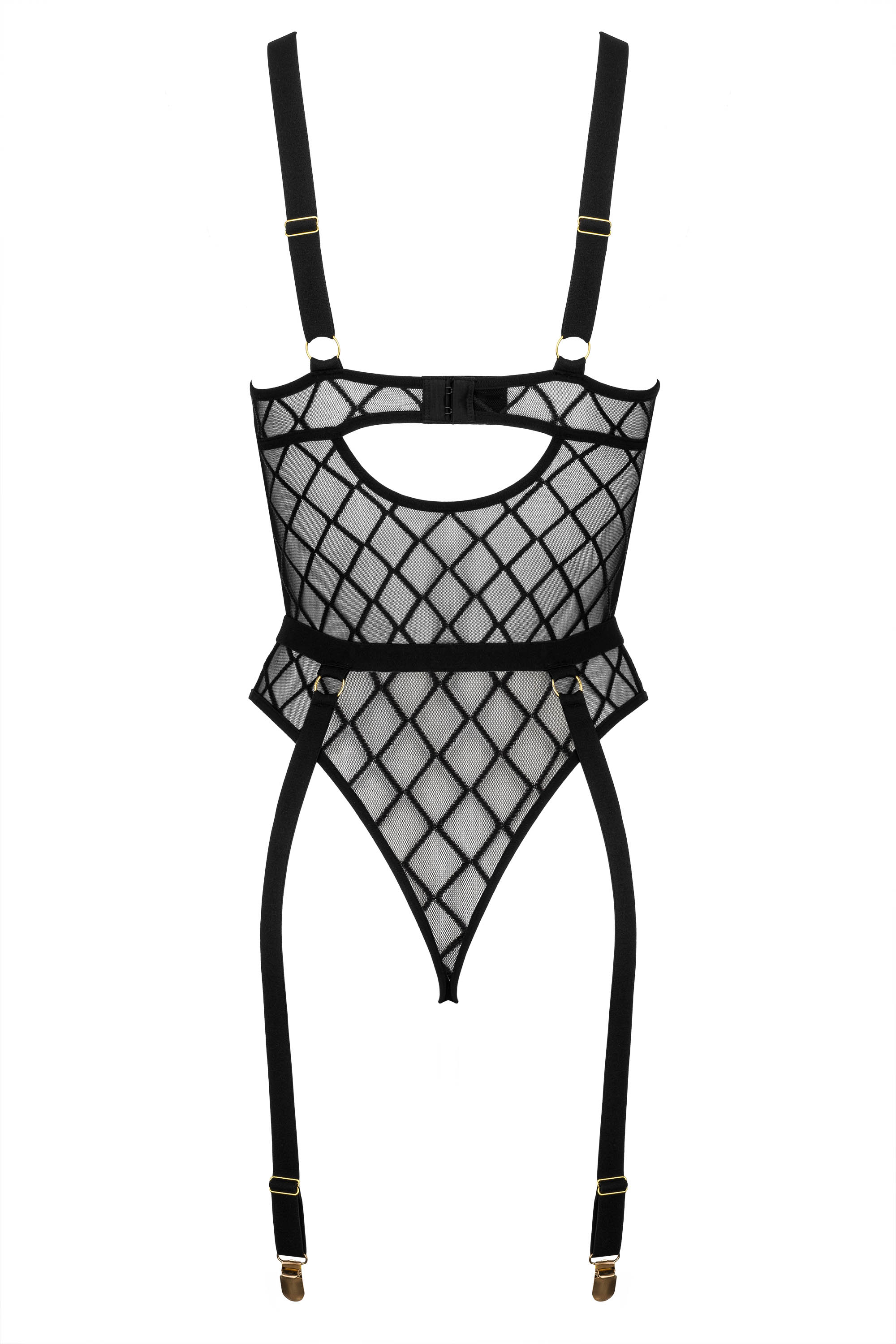 Karo-Body mit Strapsgürtel