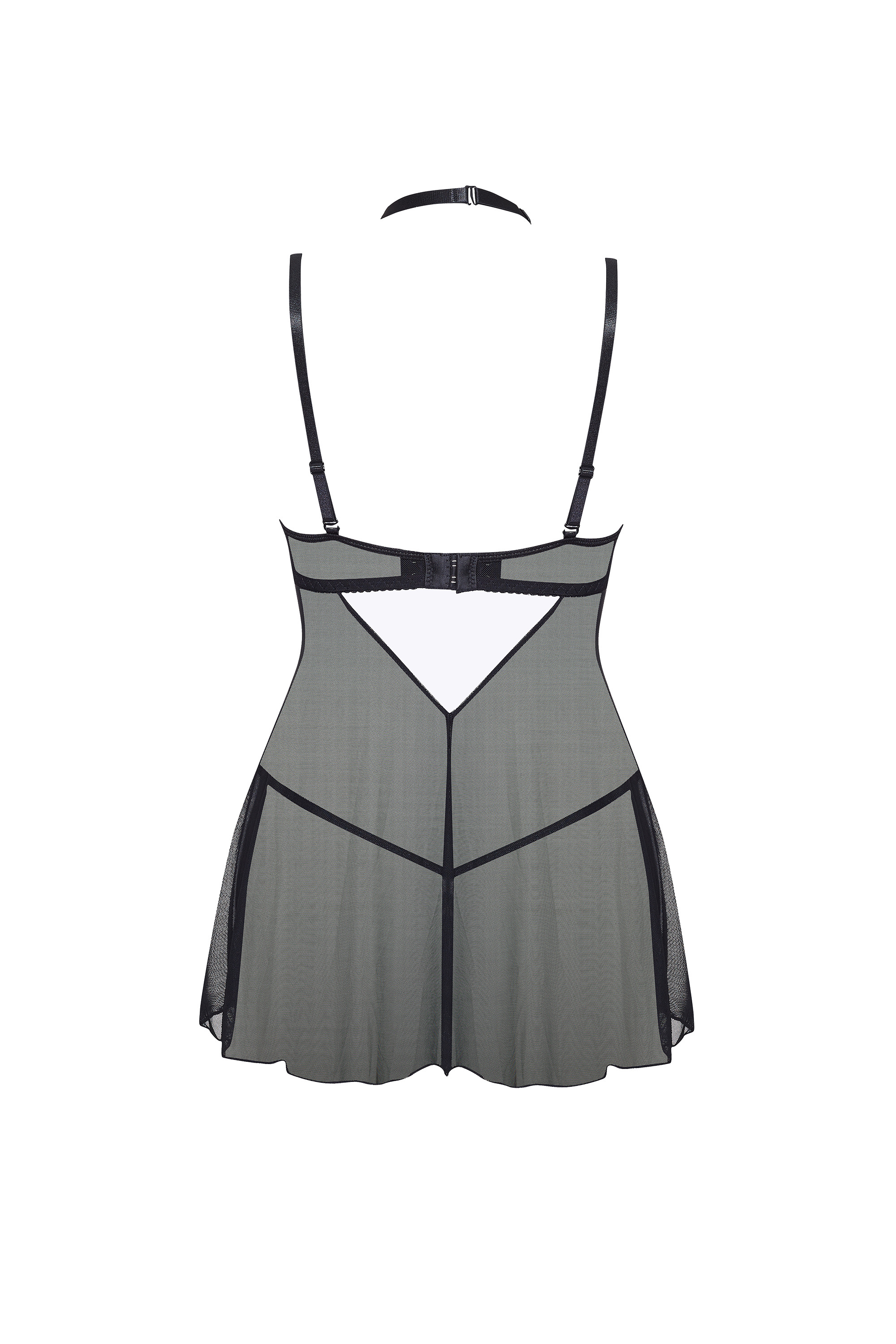 Babydoll Marina in schwarz-silber