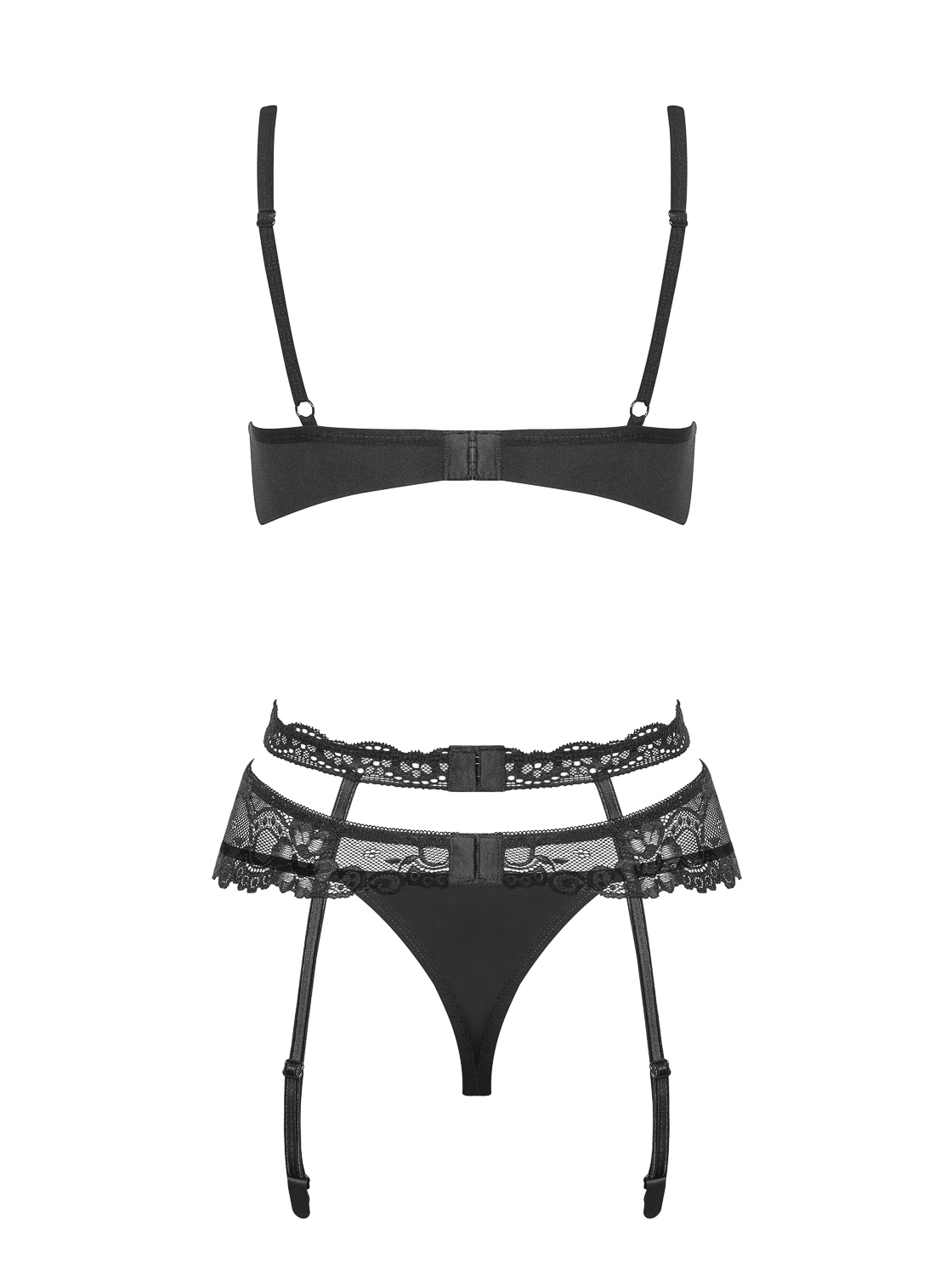 Strapse-Set Heartina in schwarz