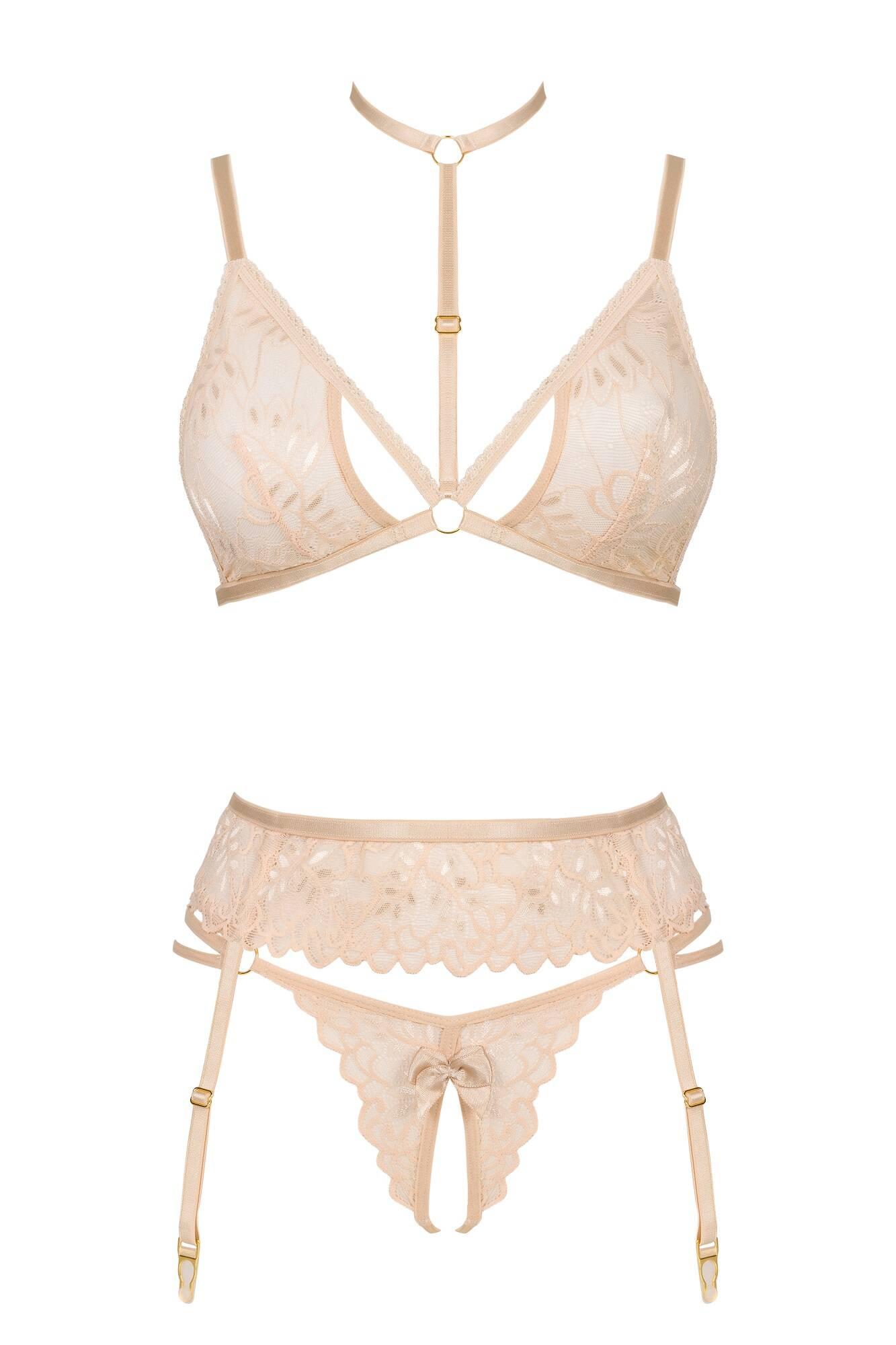 Strapse-Set Noemi in beige