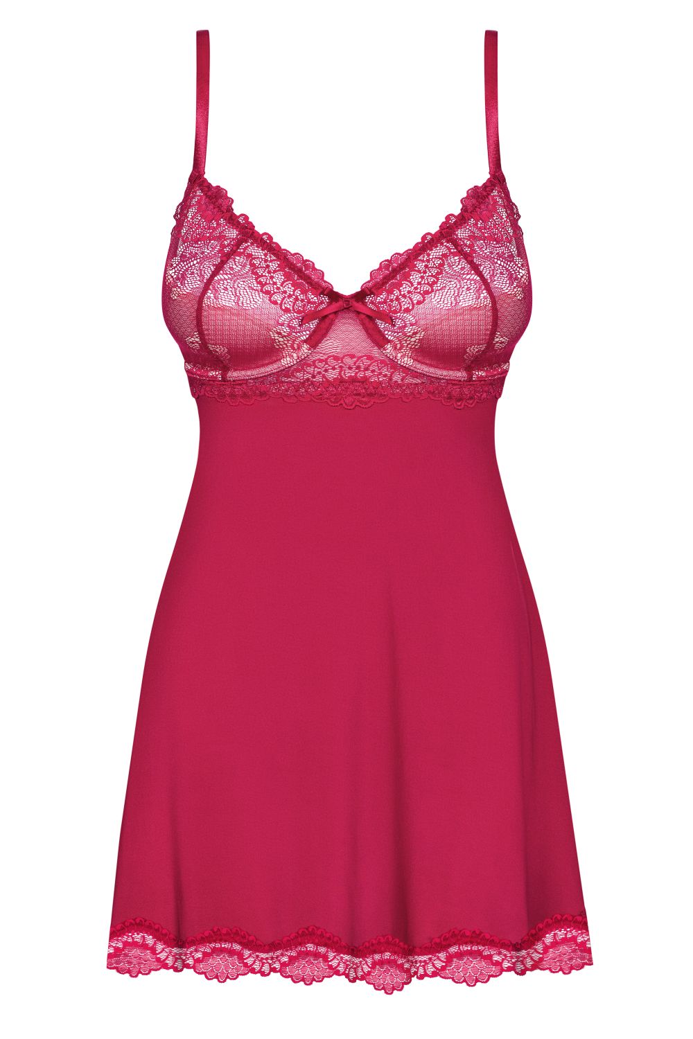 Weinrotes Babydoll Soraja
