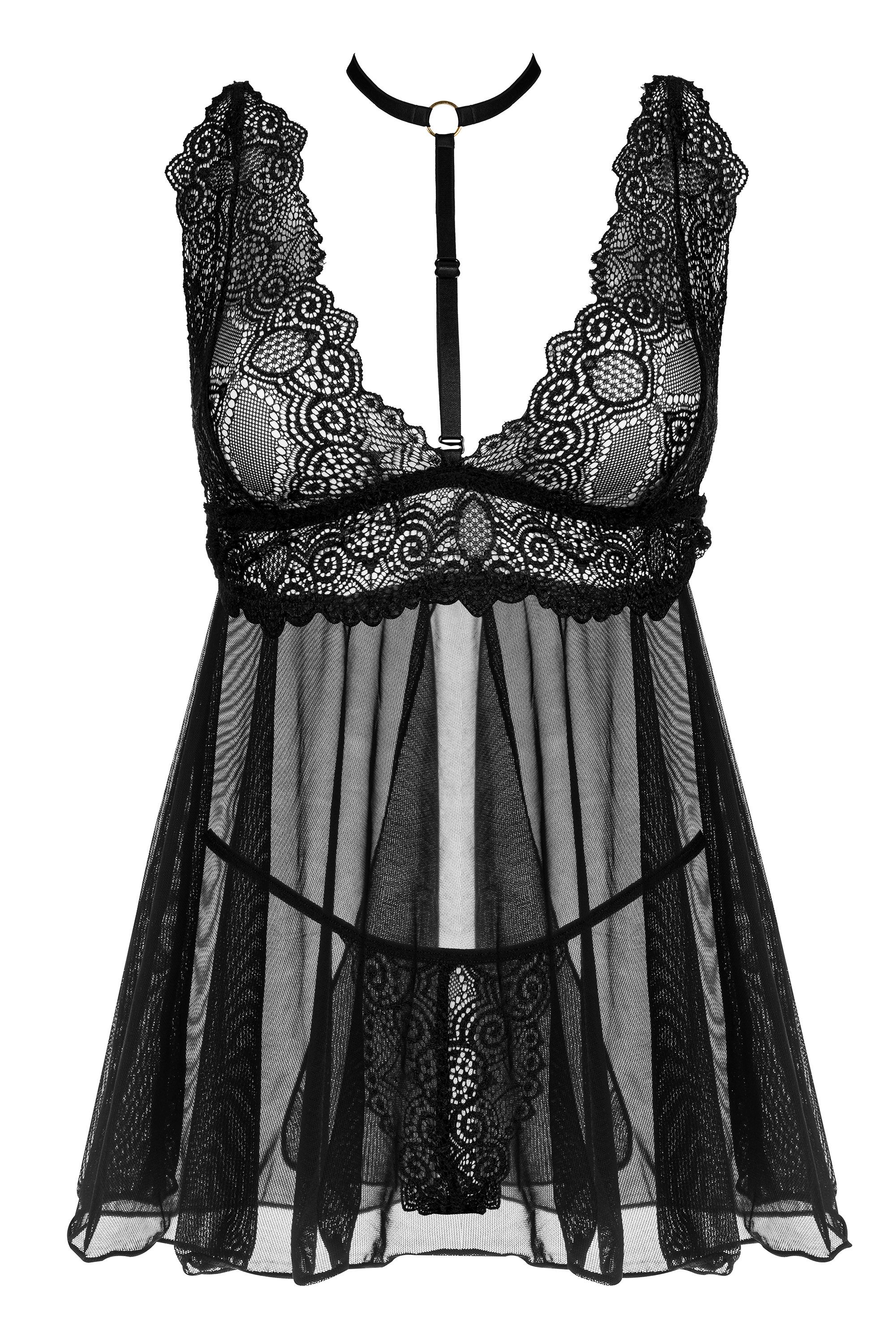 Babydoll Milana mit Choker und String