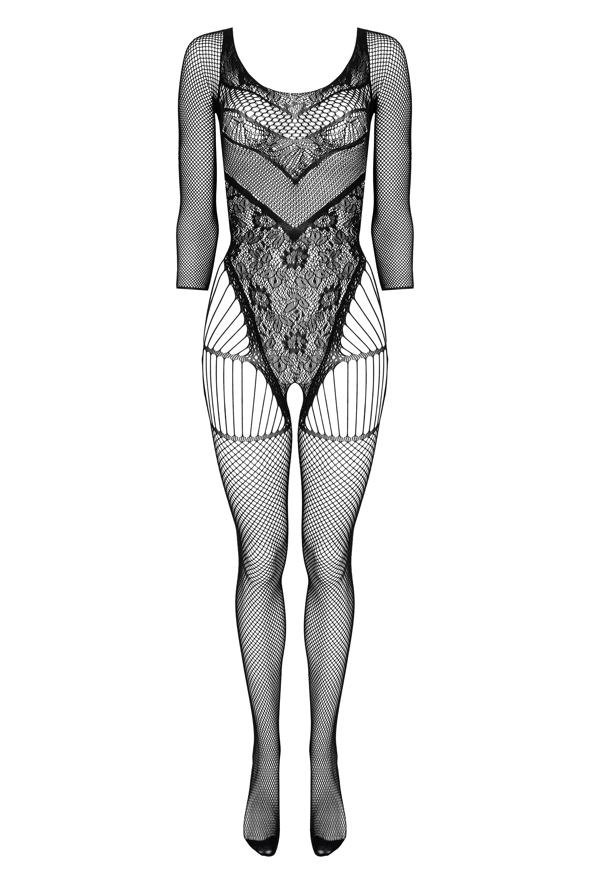 Langarm-Bodystocking ouvert