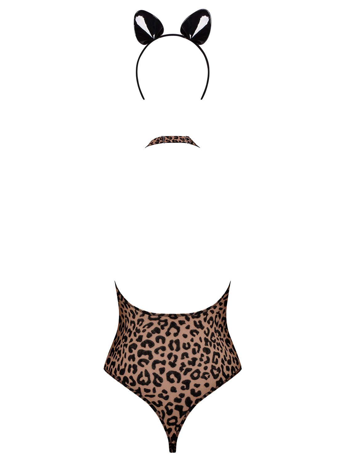 Leo-Stringbody mit Haarreif