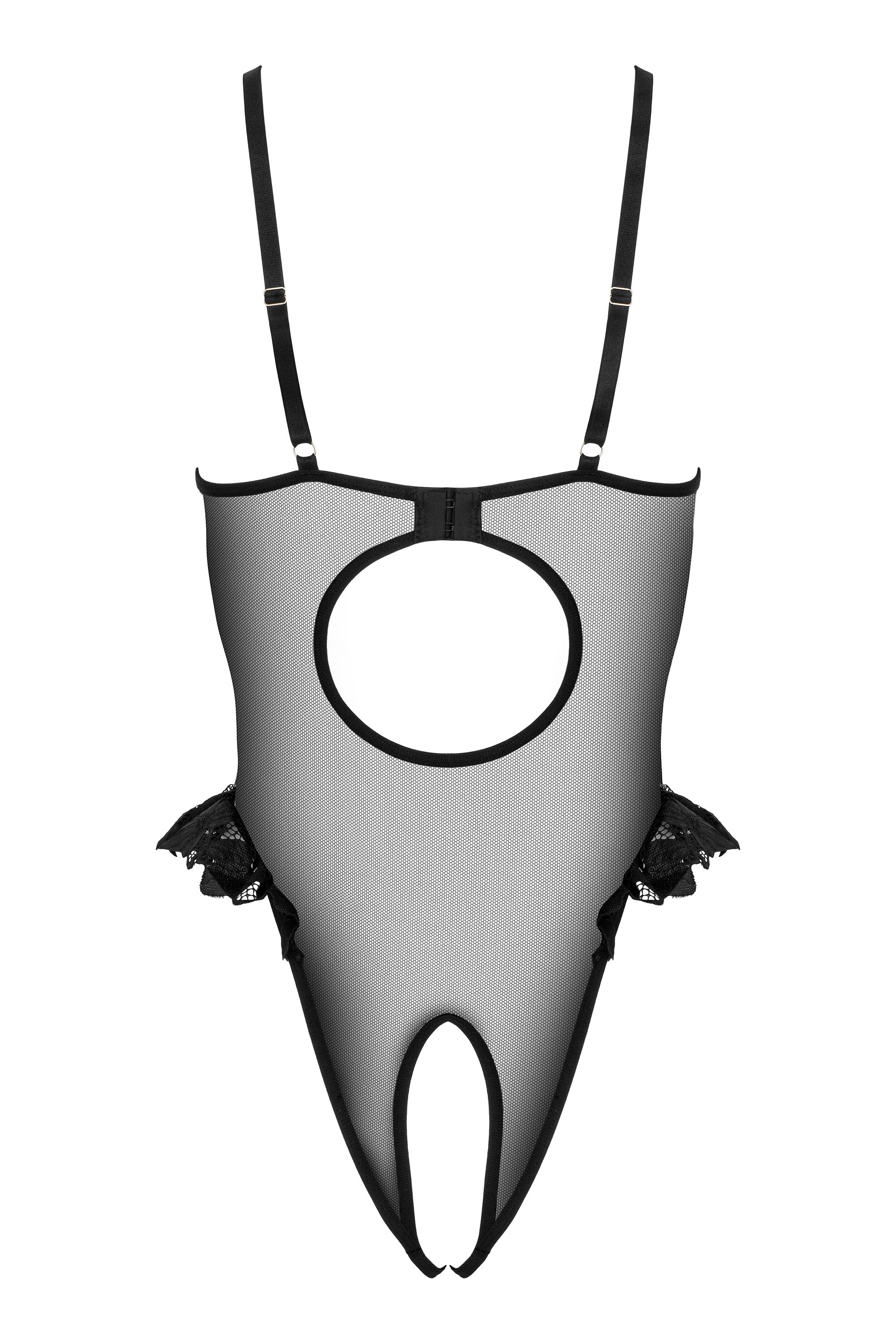Ouvert-Body mit Blüten-Muster