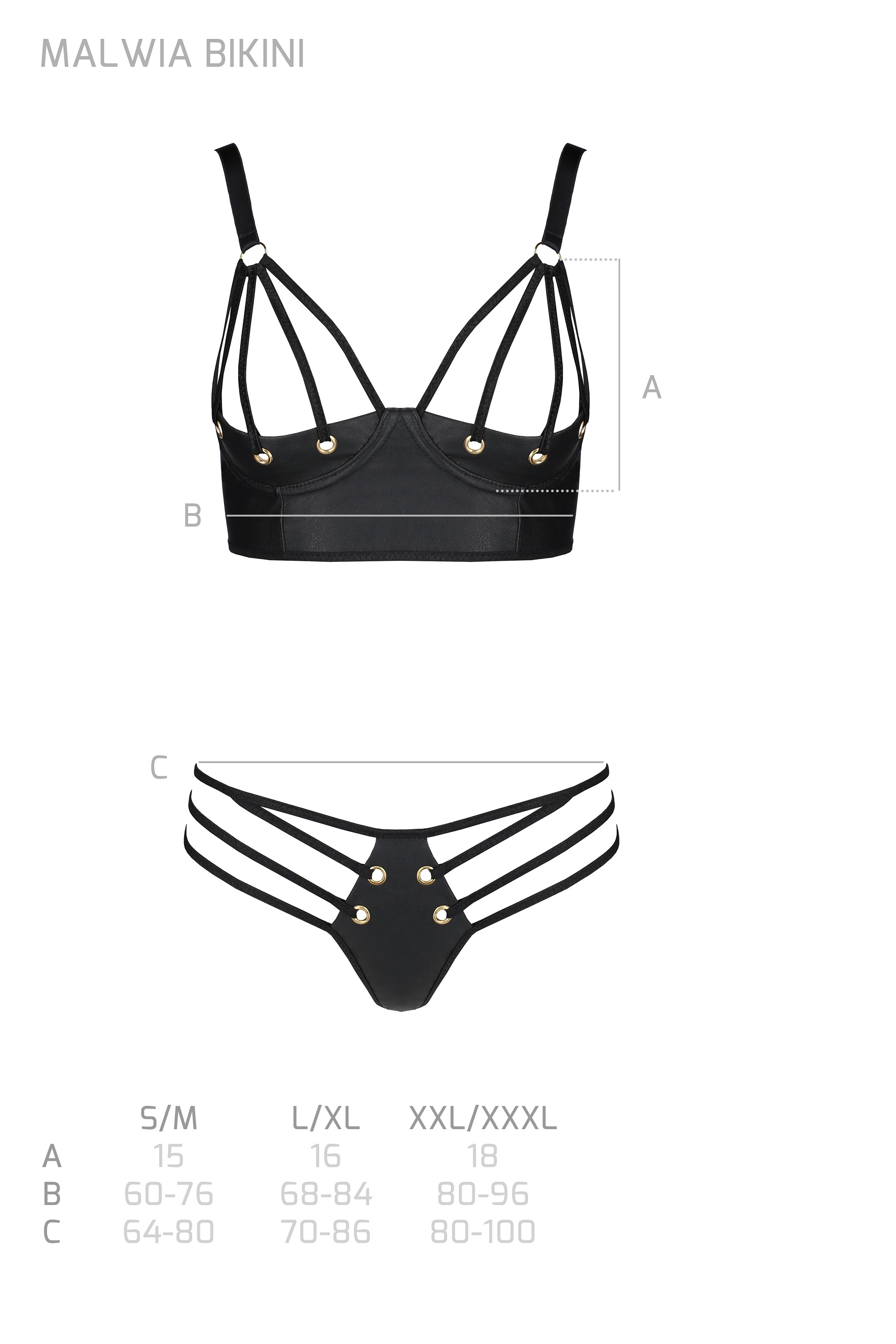 Offenes Bustier-Set Malwia