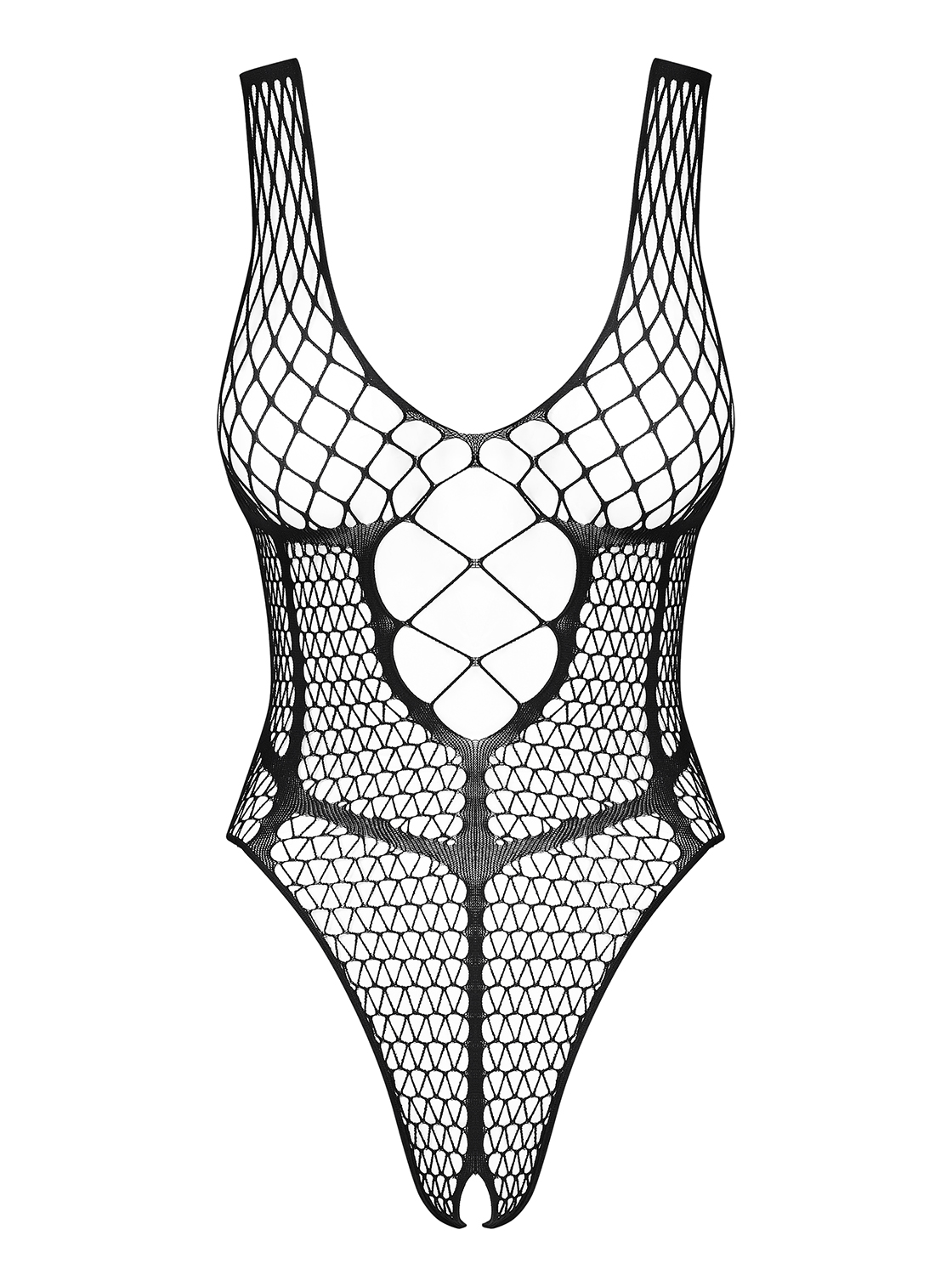Schwarzer Netz-Body ouvert