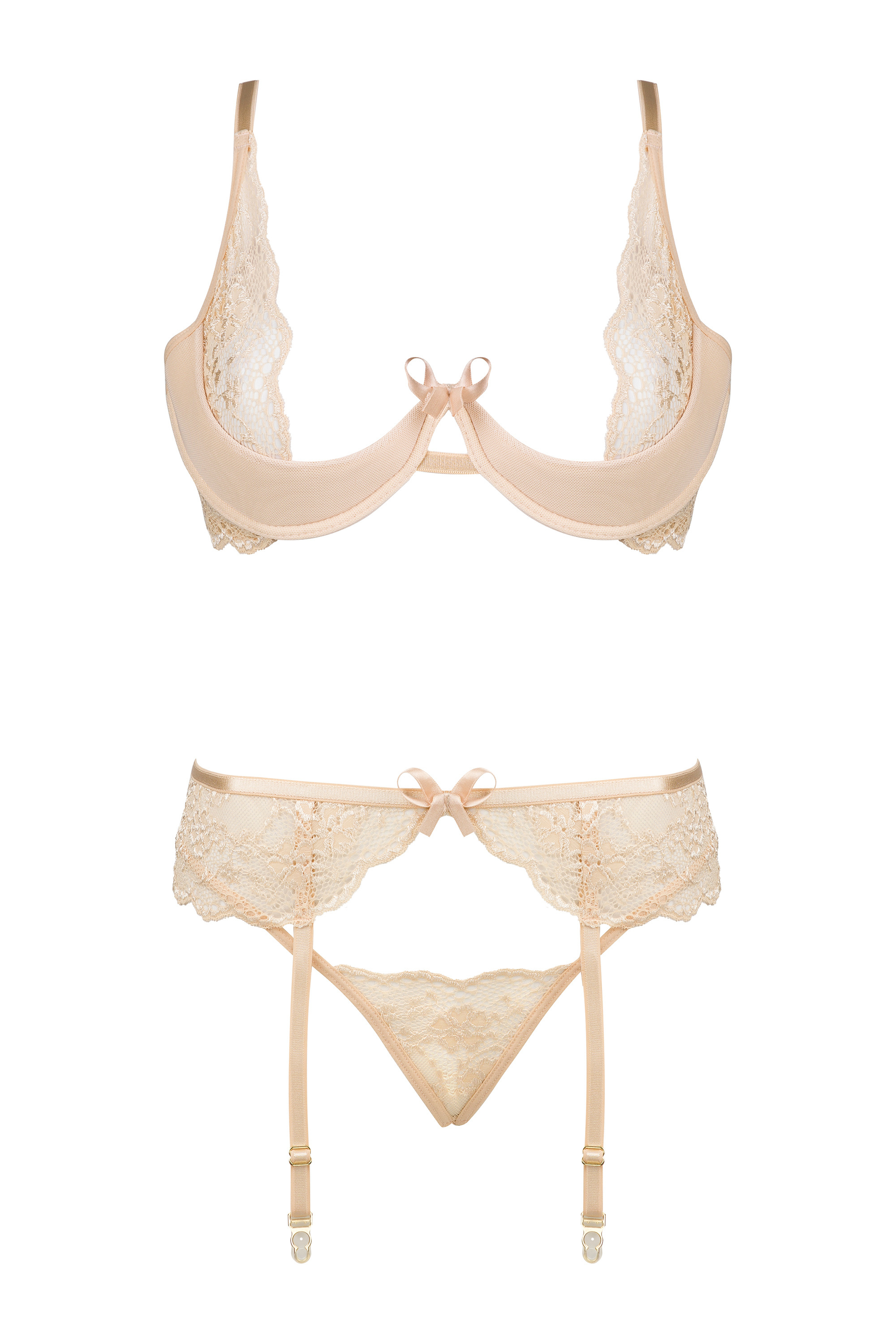 Reizwäsche-Set Rose hautfarben