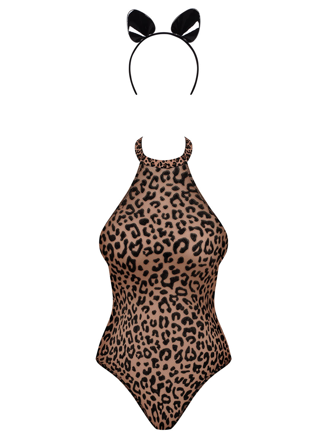 Leo-Stringbody mit Haarreif