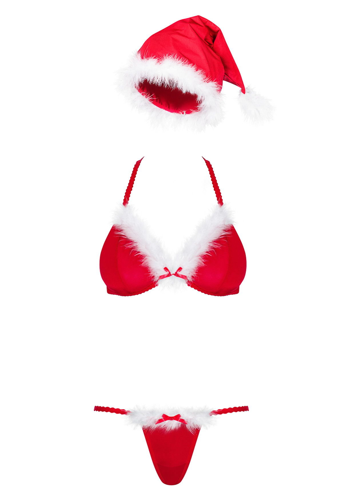Dessous-Set im Weihnachts-Look