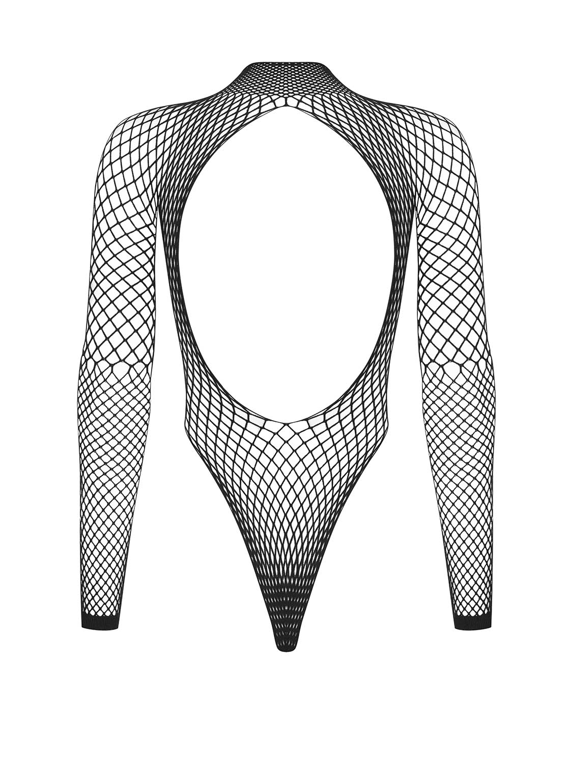 Rückenfreier Netz-Body in schwarz