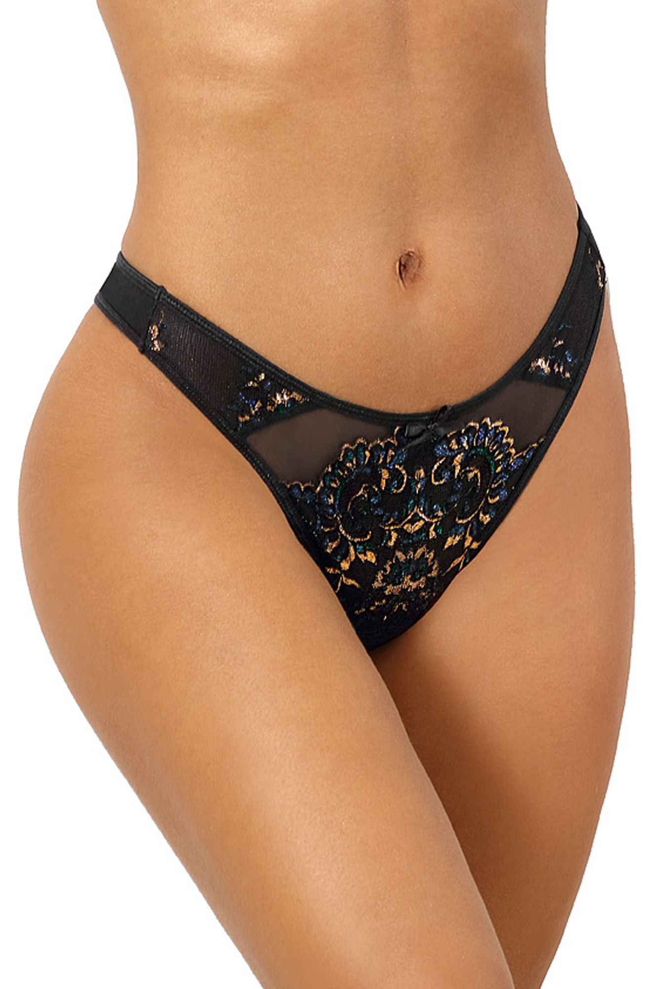 String mit gold-blauem Muster