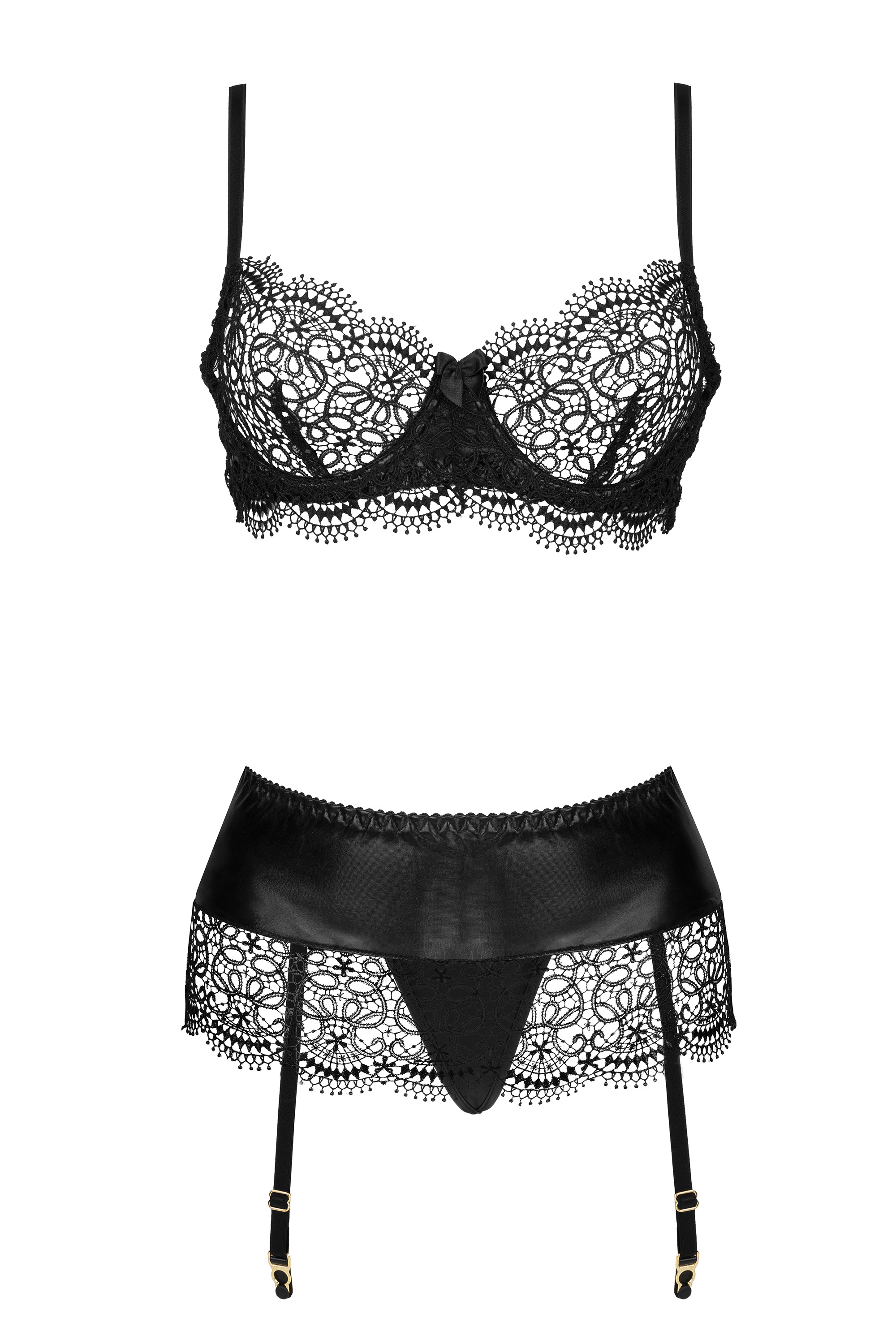 Straps-Set Adelia im Latex-Look