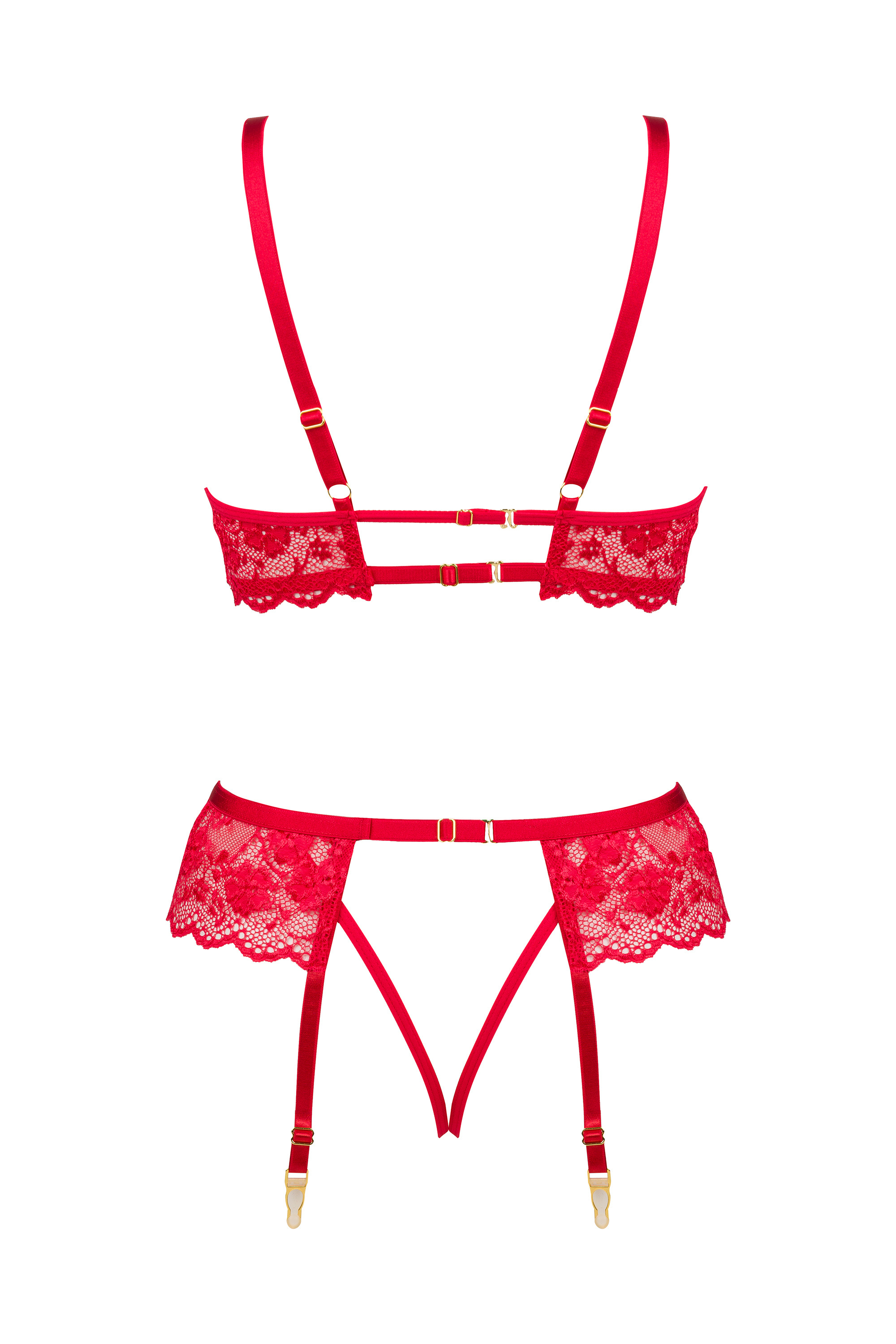 Reizwäsche-Set Rose mit Strapse