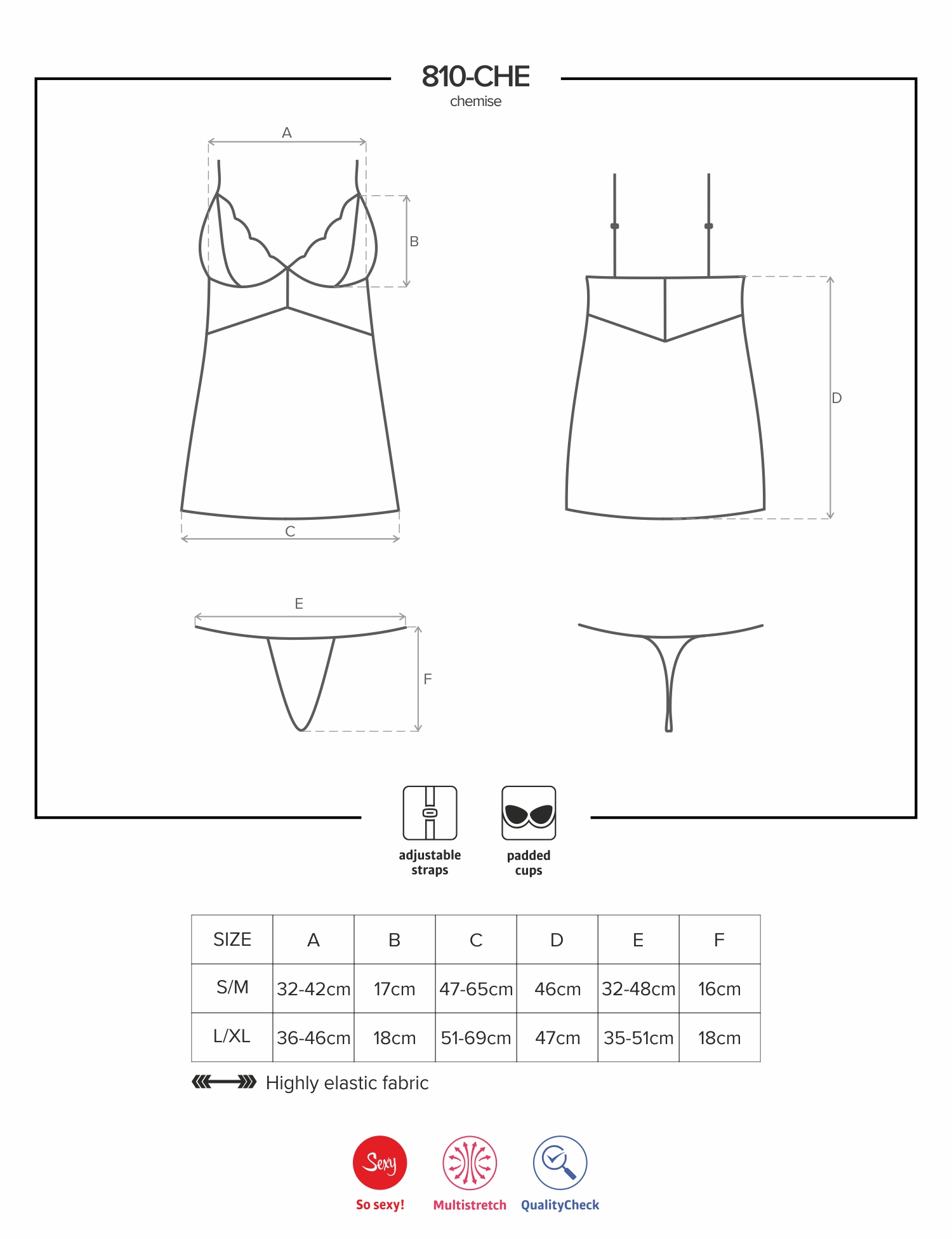 Negligee Lilou schwarz