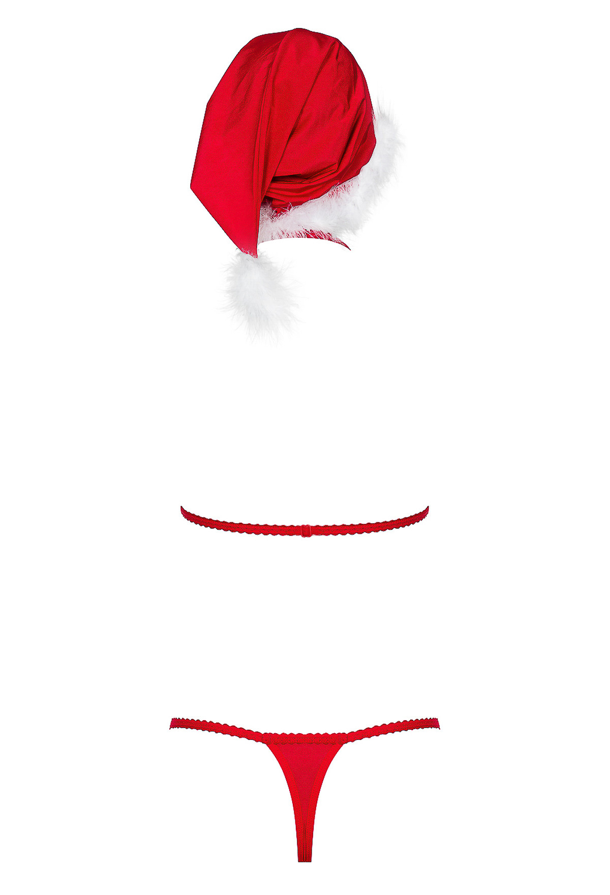 Dessous-Set im Weihnachts-Look