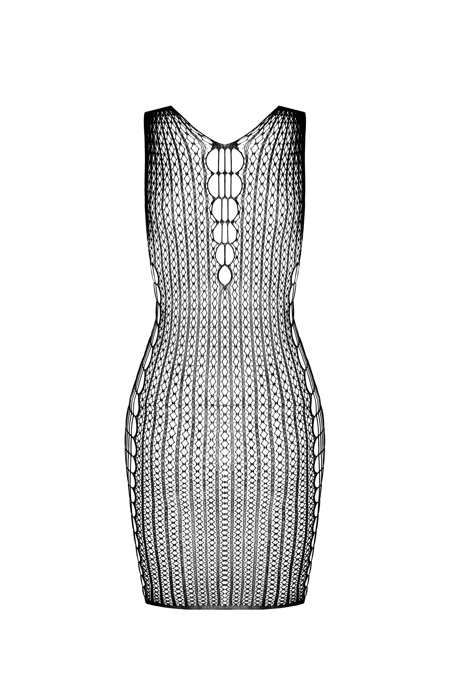 Minikleid aus Netz in schwarz