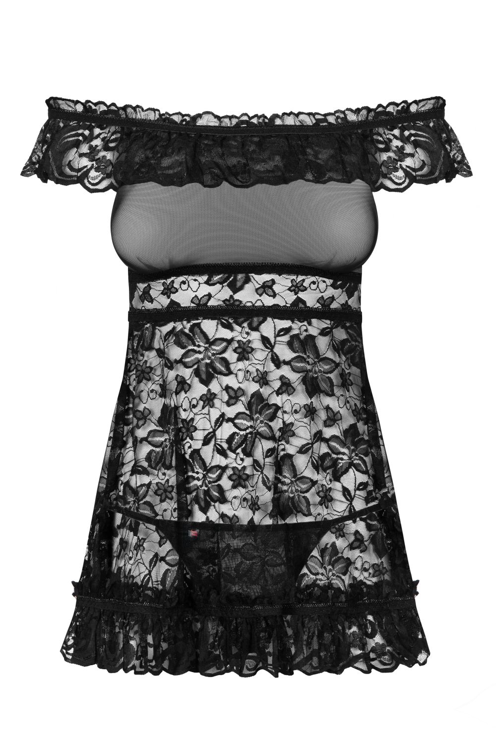 Negligee Flores schwarz