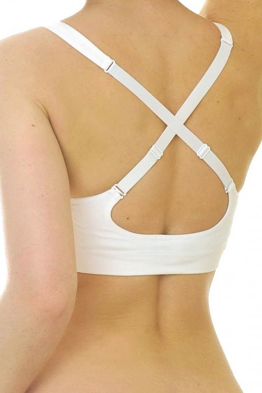 Sport-BH - Bustier weiß