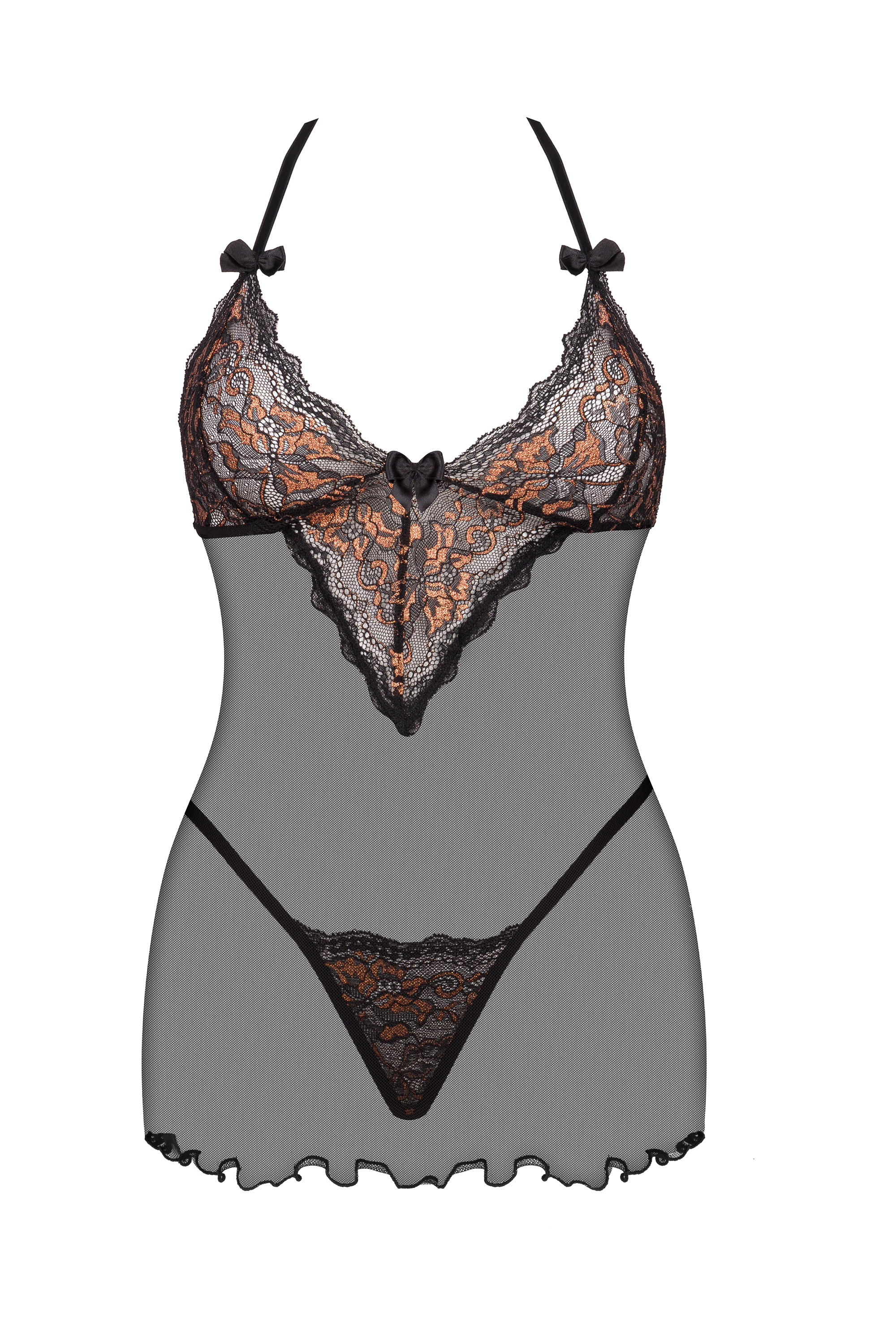 Rückenfreies Negligee Goldie