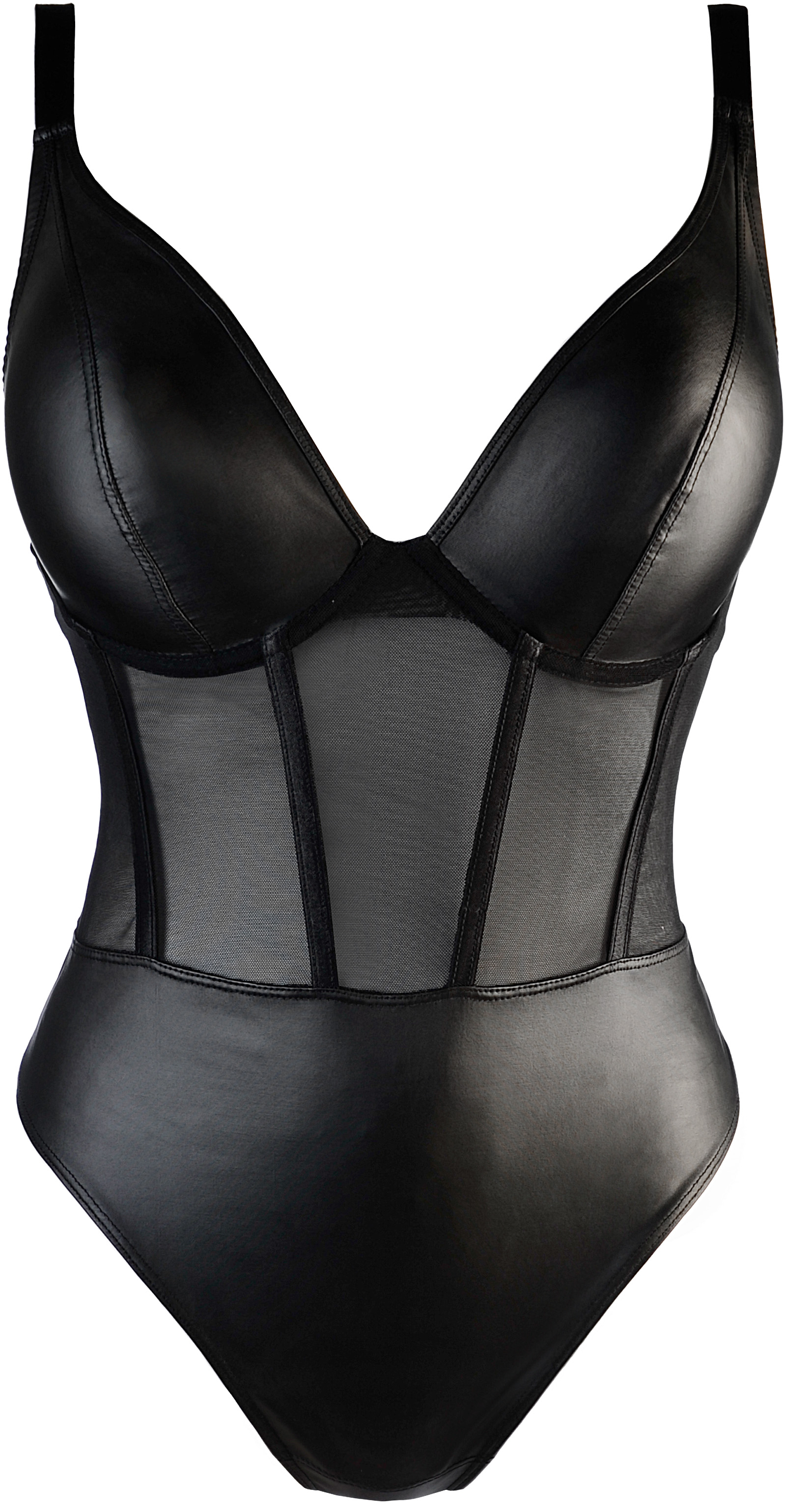 Wetlook-Body mit Tüll