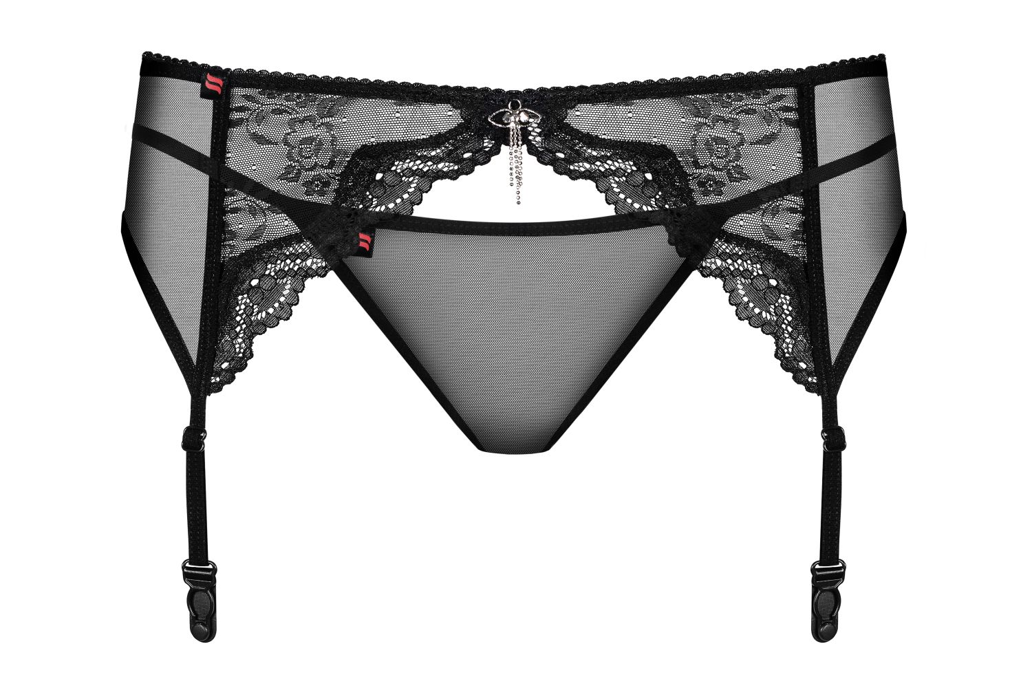 Strumpfgürtel Charms in schwarz