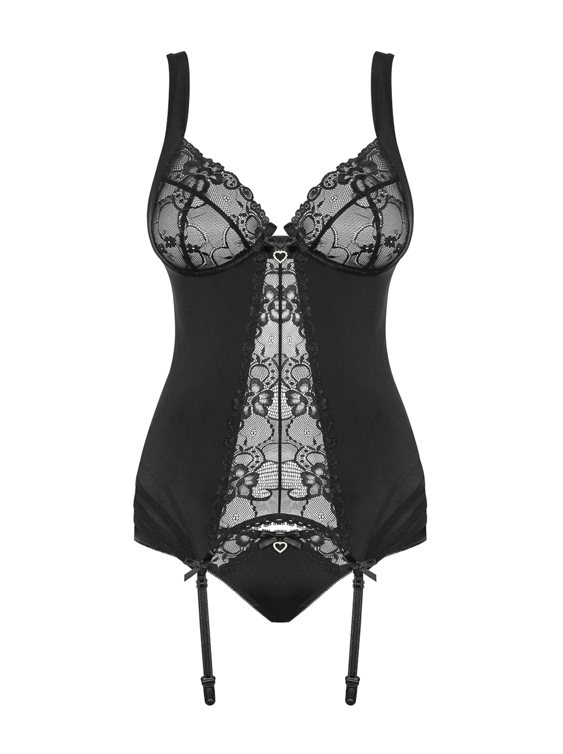 Schnür-Corsage Heartina in schwarz