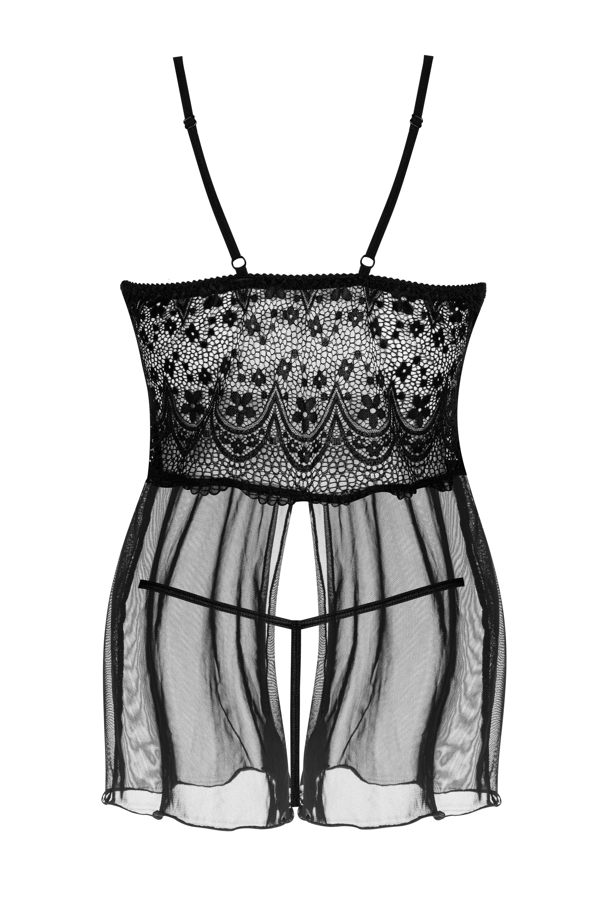 BN Secret Veil babydoll & thong black